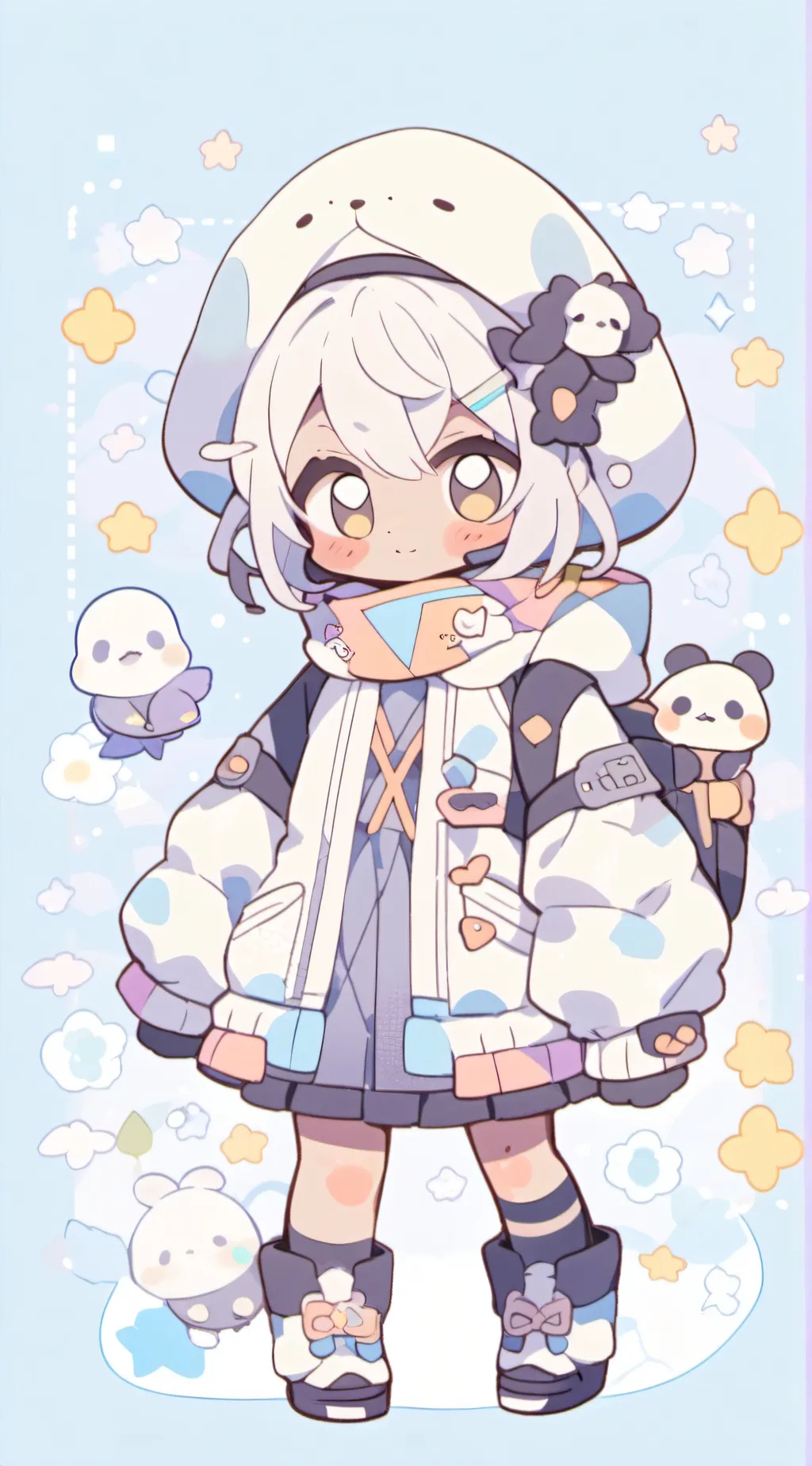 ai character: little cousin 💀💗💀💗 background