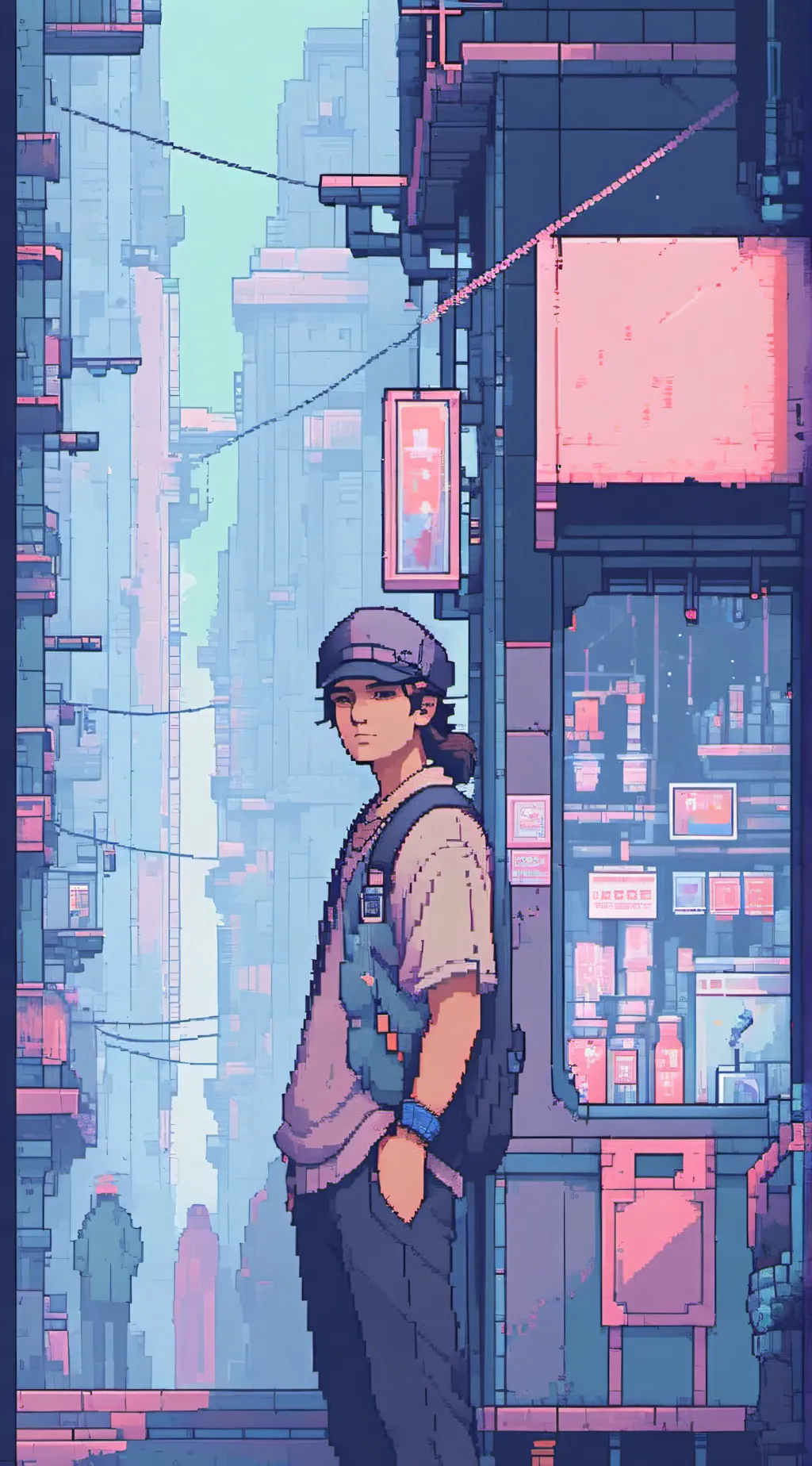 ai character: Black phone background