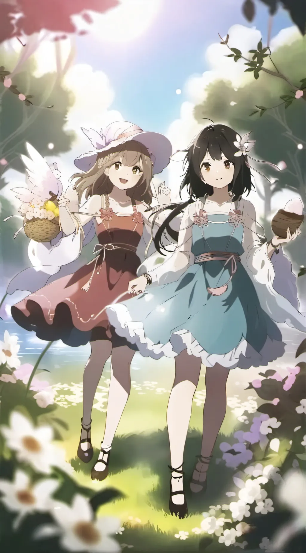 ai character: Sandy and Lucy background