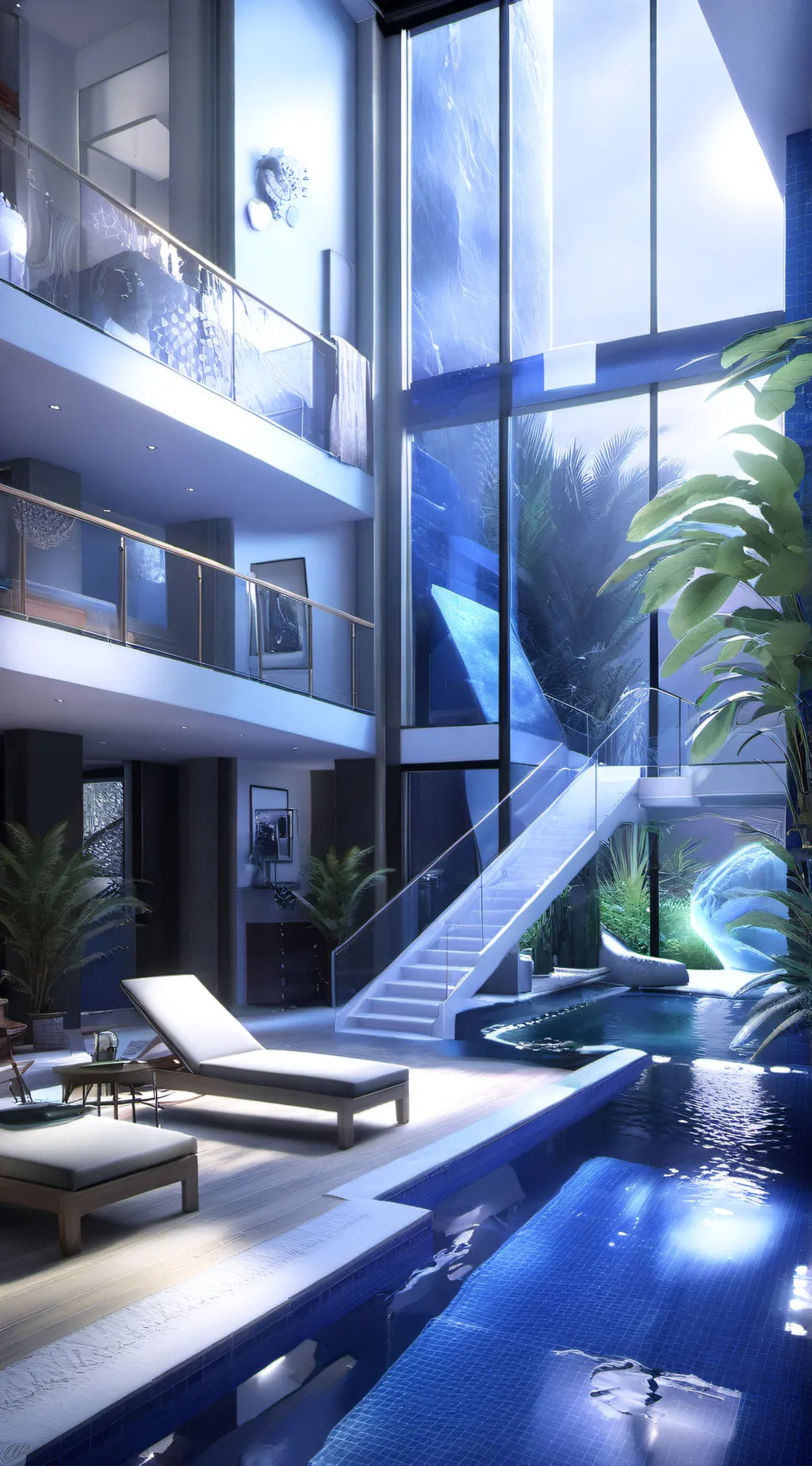 ai character: MHA pool background