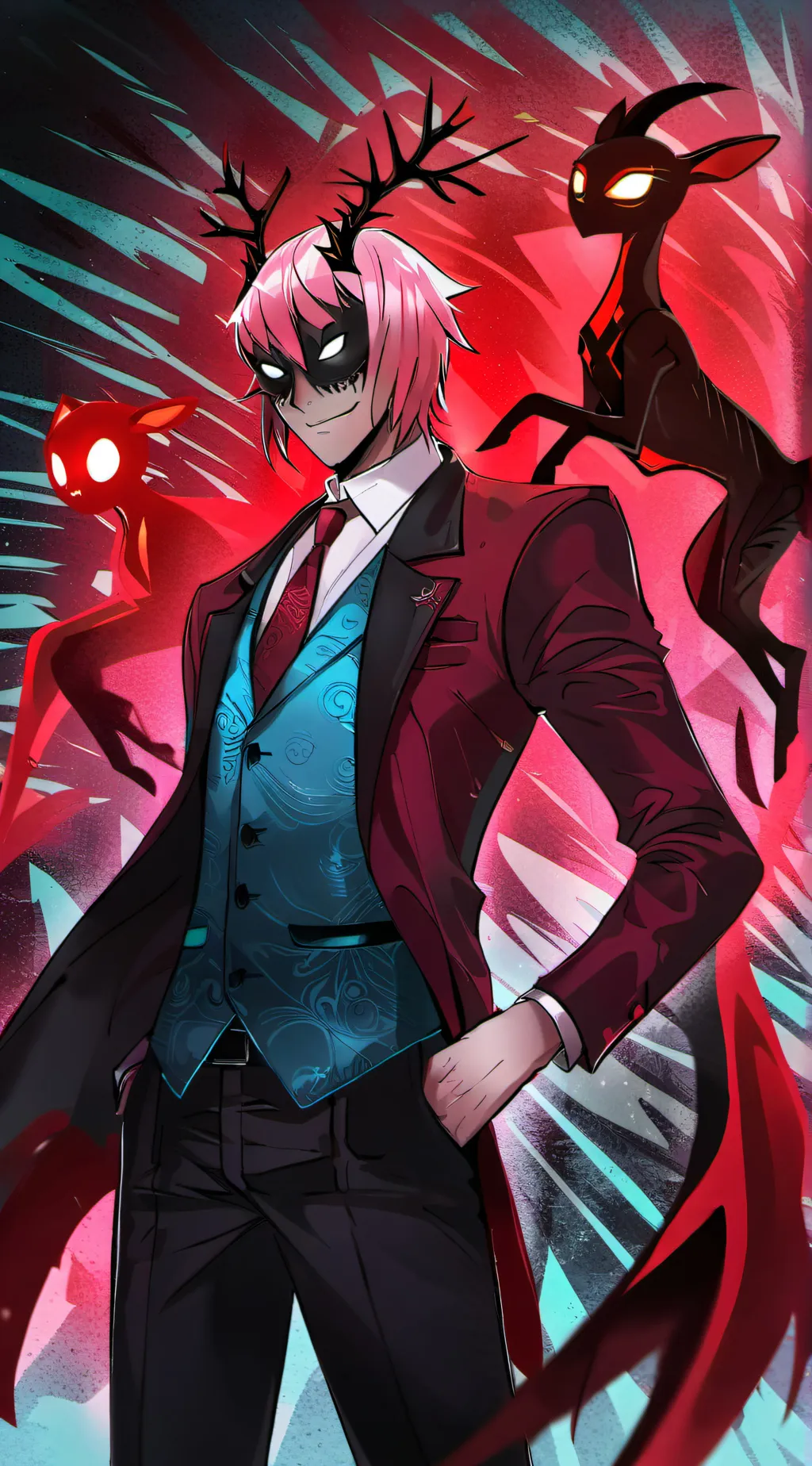 ai character: Vox and Alastor  background