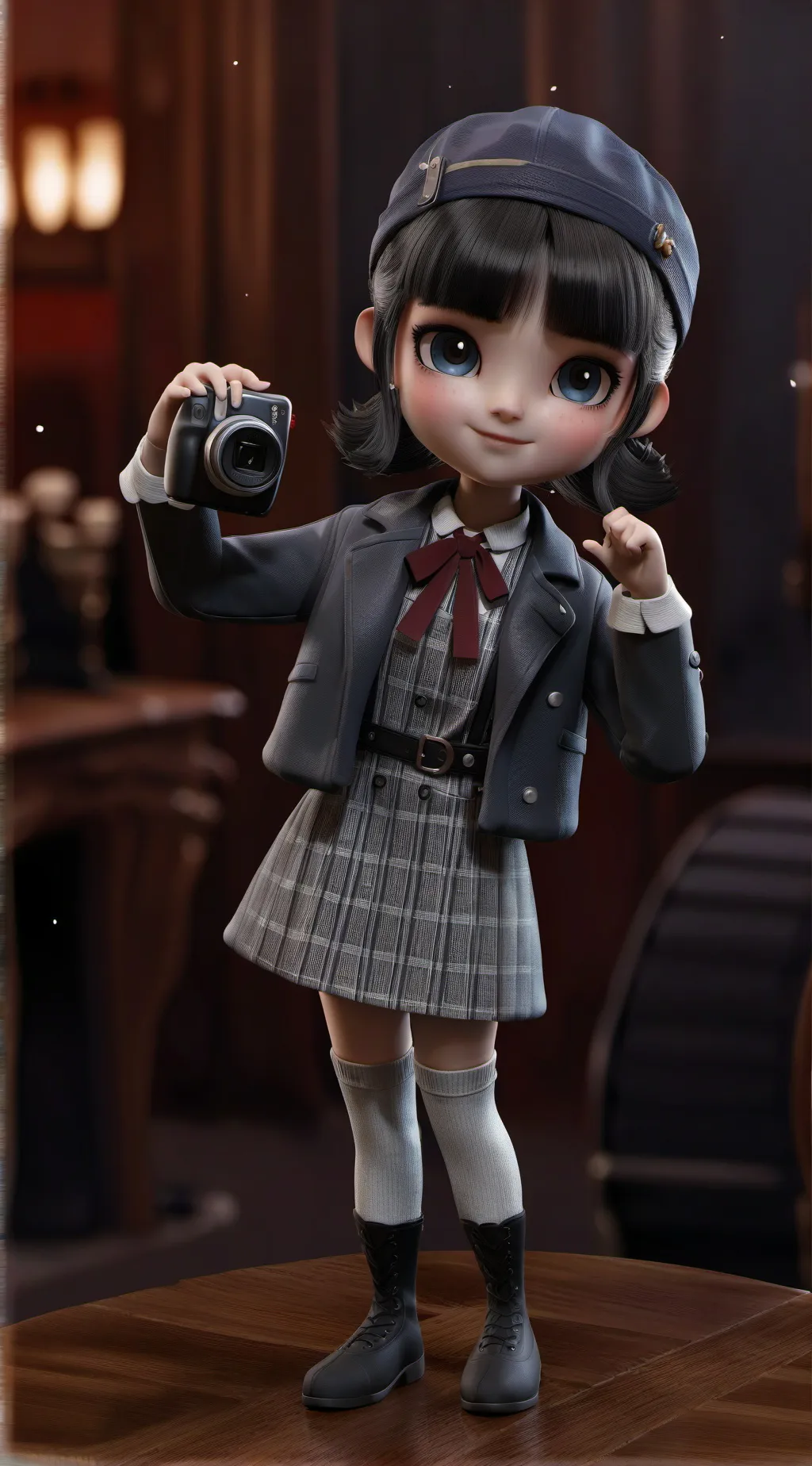 ai character: the camera(scarey) background