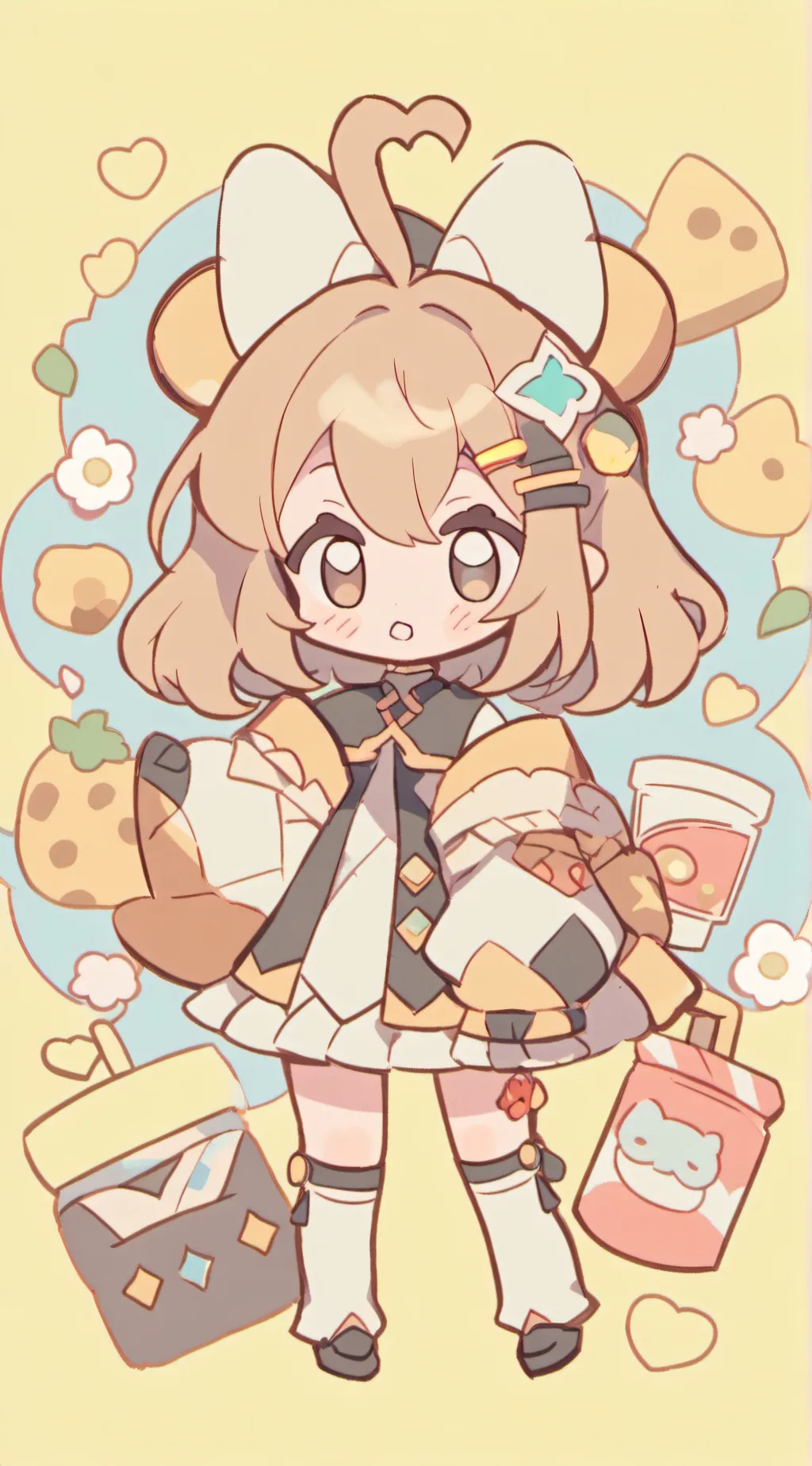 ai character: cake background