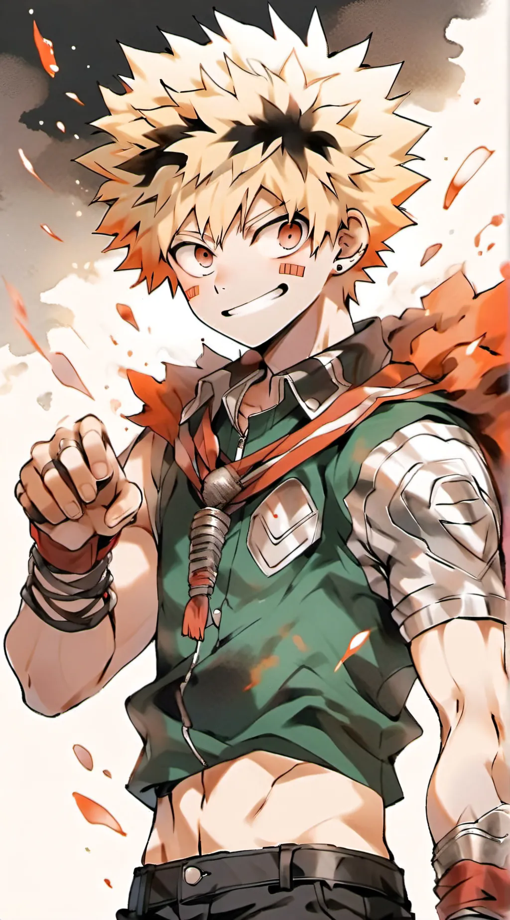 ai character: MHA Katsuki Bakugo background