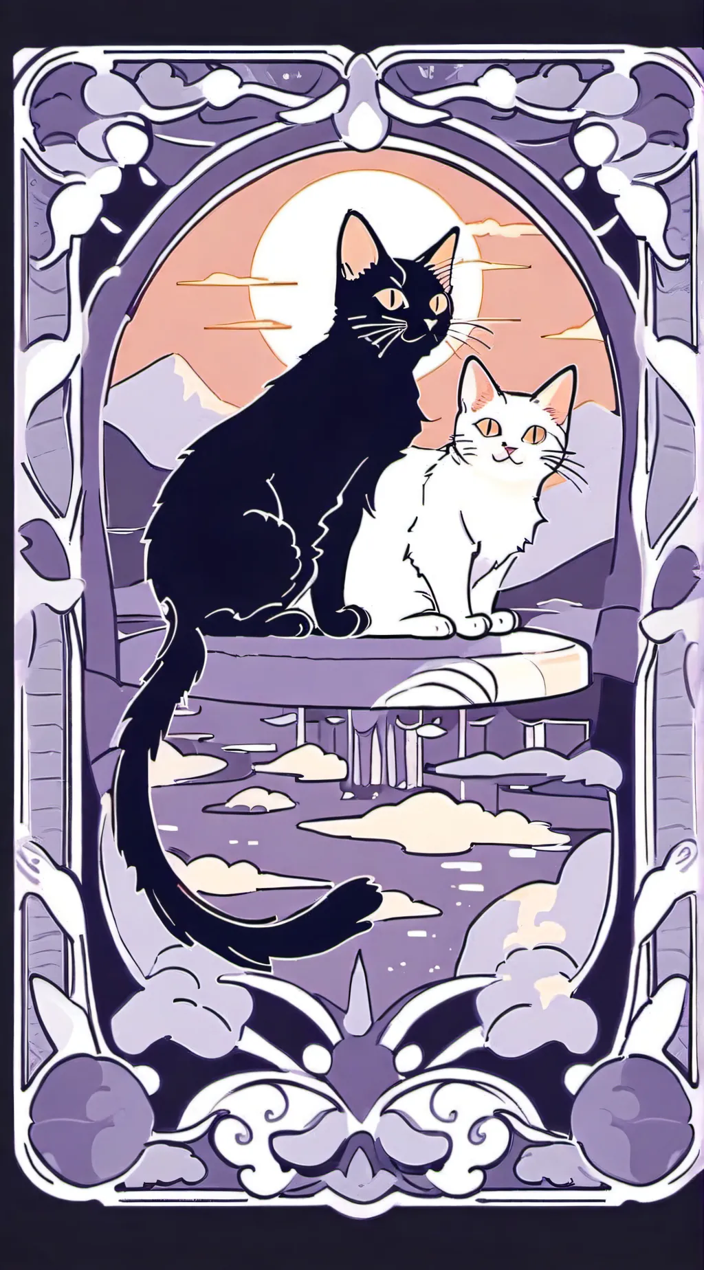 ai character: cutes cat background