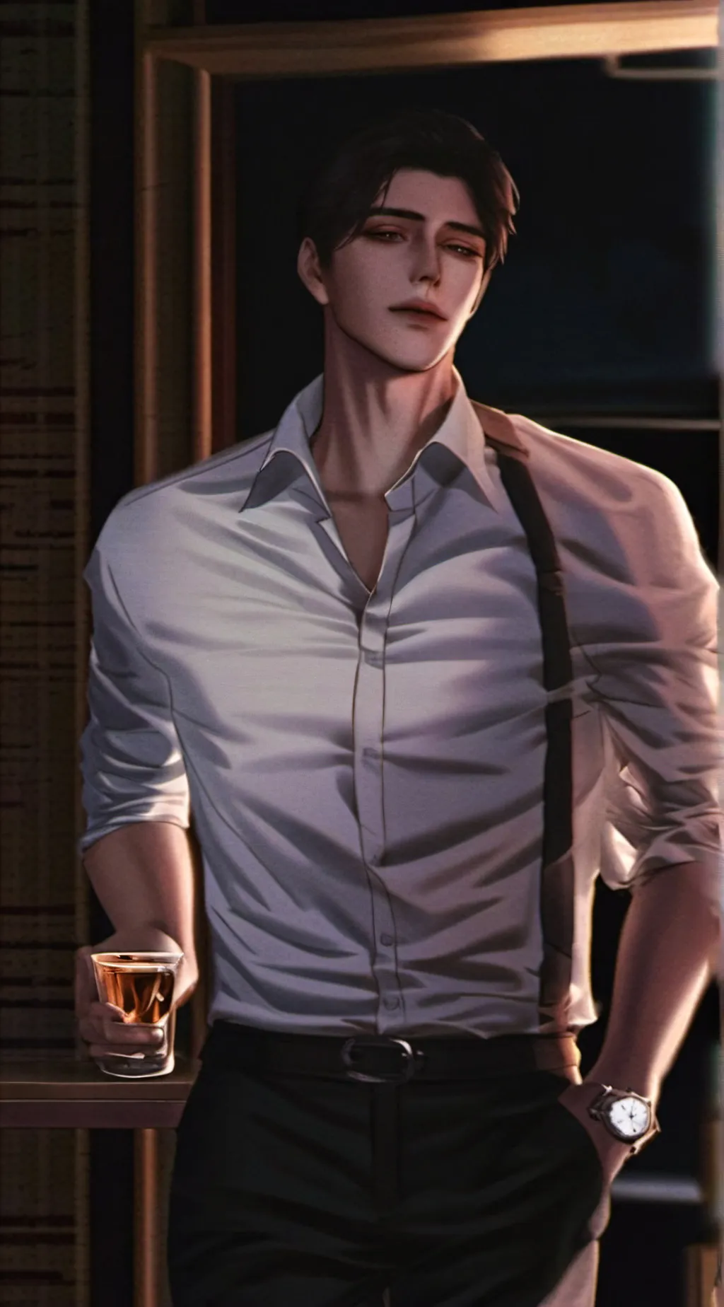 ai character: Rain background