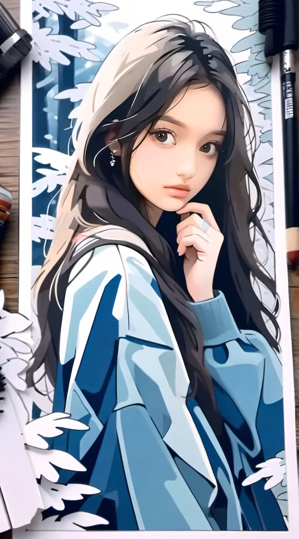 ai character: Azul background