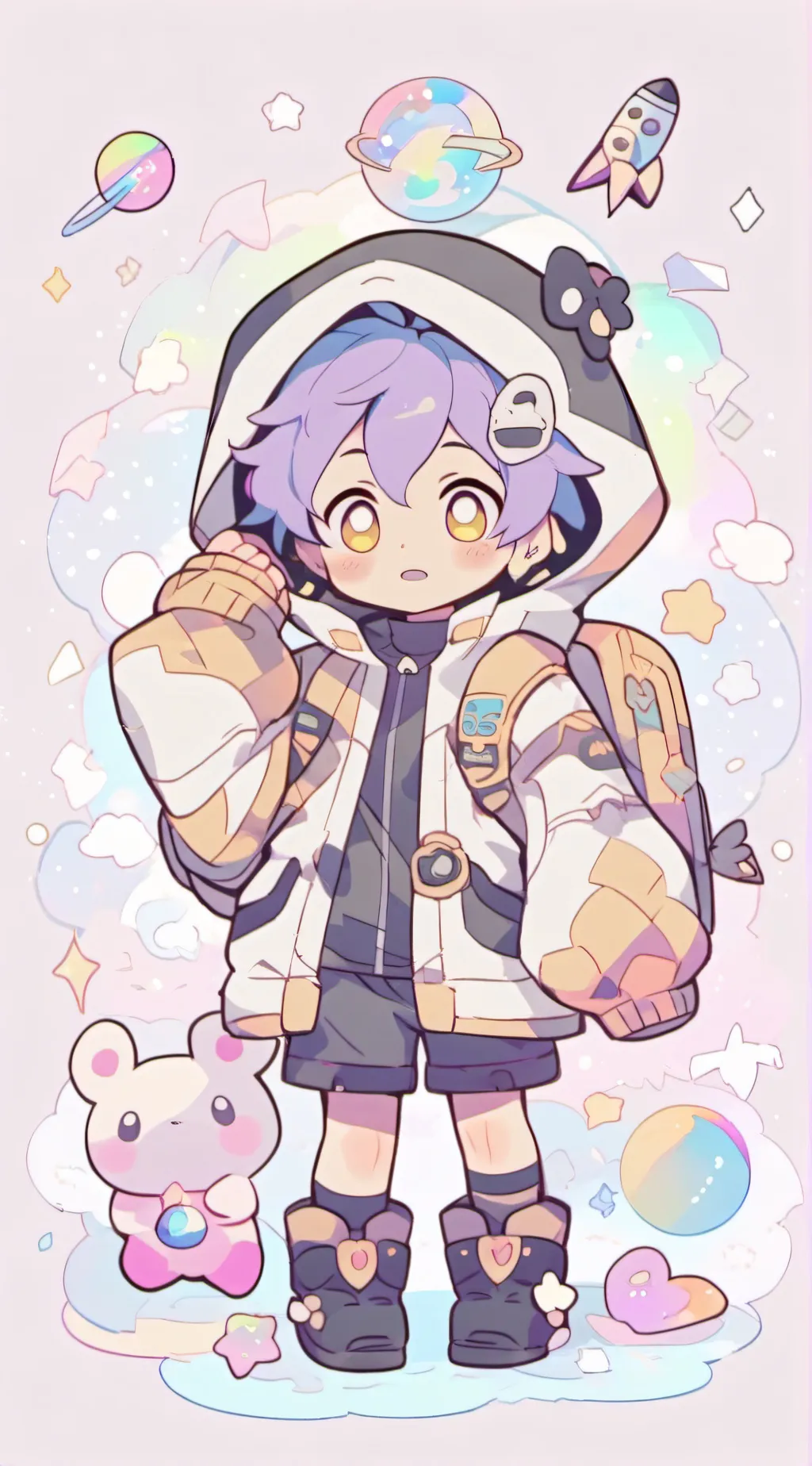 ai character: Blackhole x Tree background