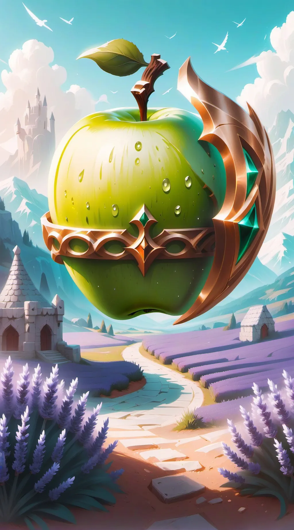 ai character: rizzful apple background