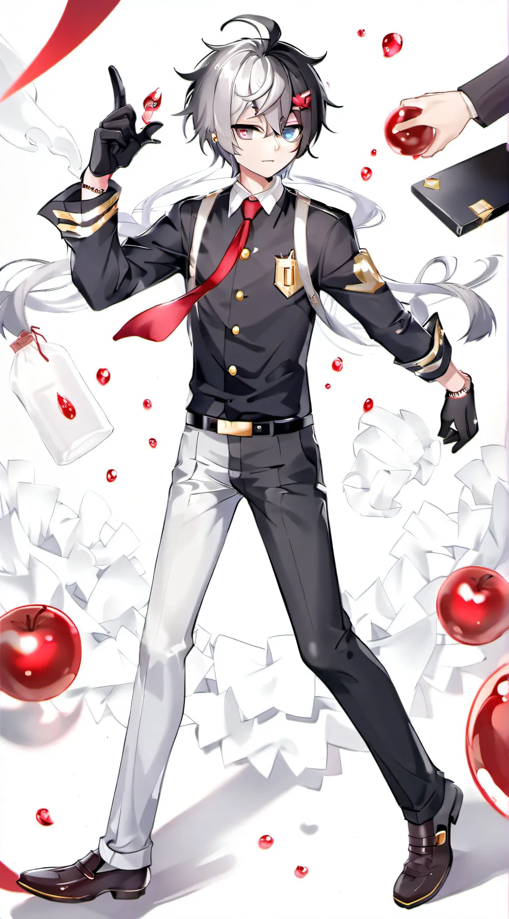 ai character: Slate background