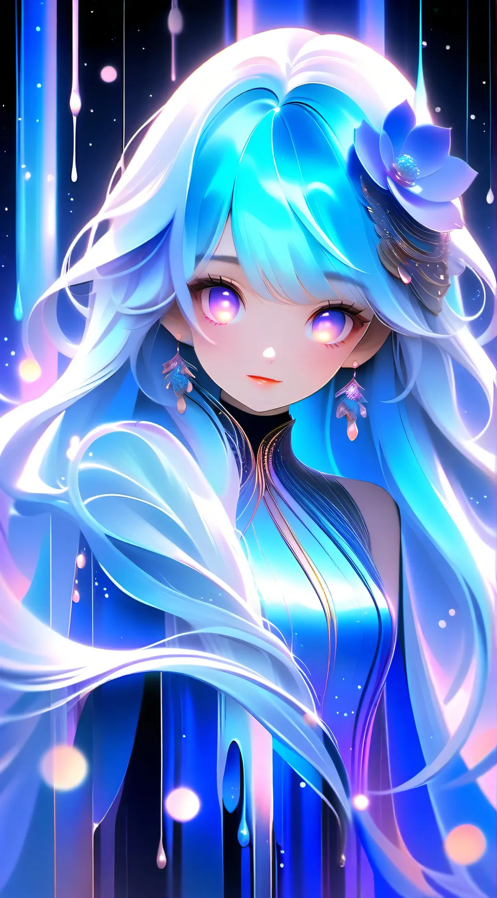 ai character: Blue background