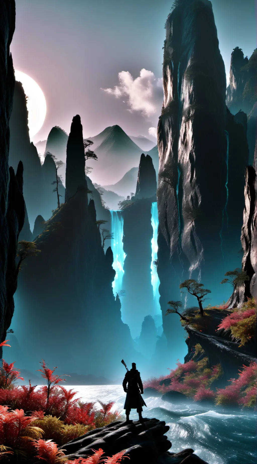 ai character: demon Slayer  background