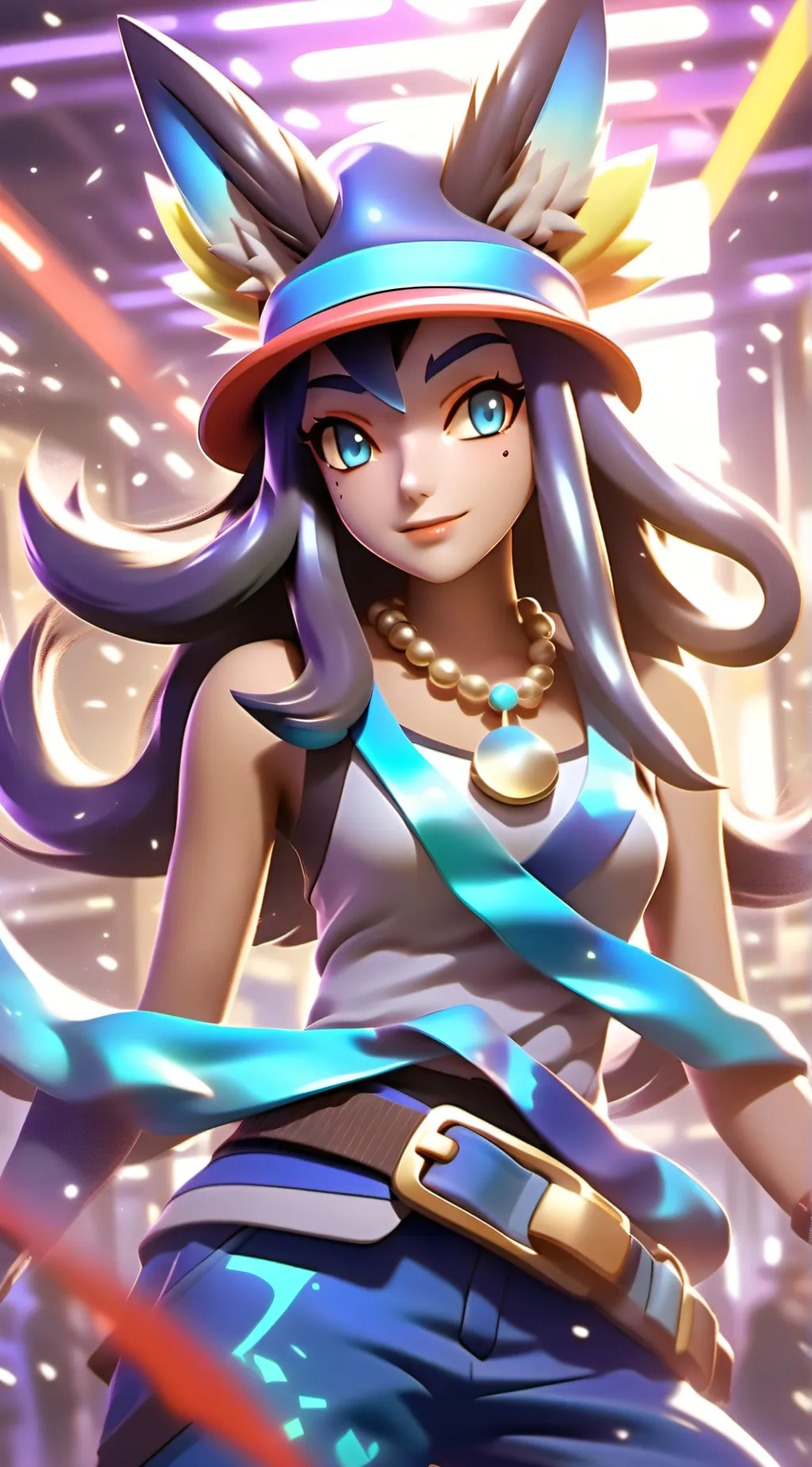 ai character: Rosia Alyssa Ketchum  background