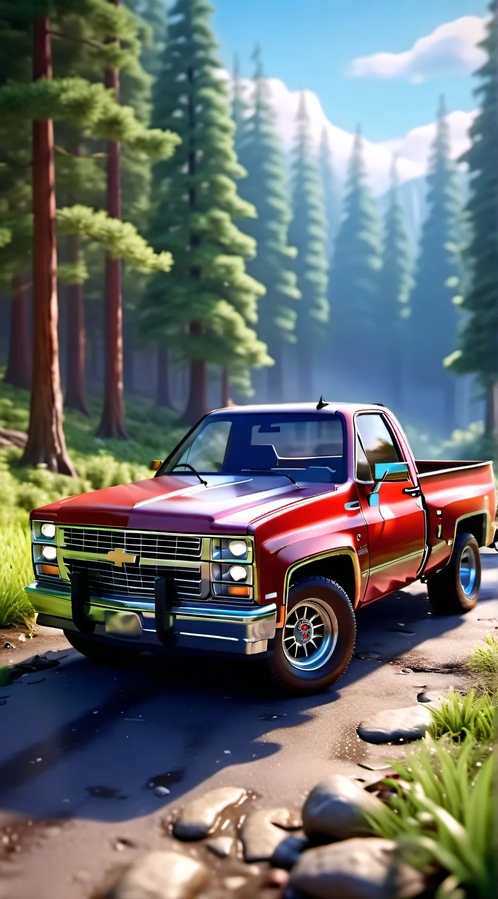 ai character: old red  background