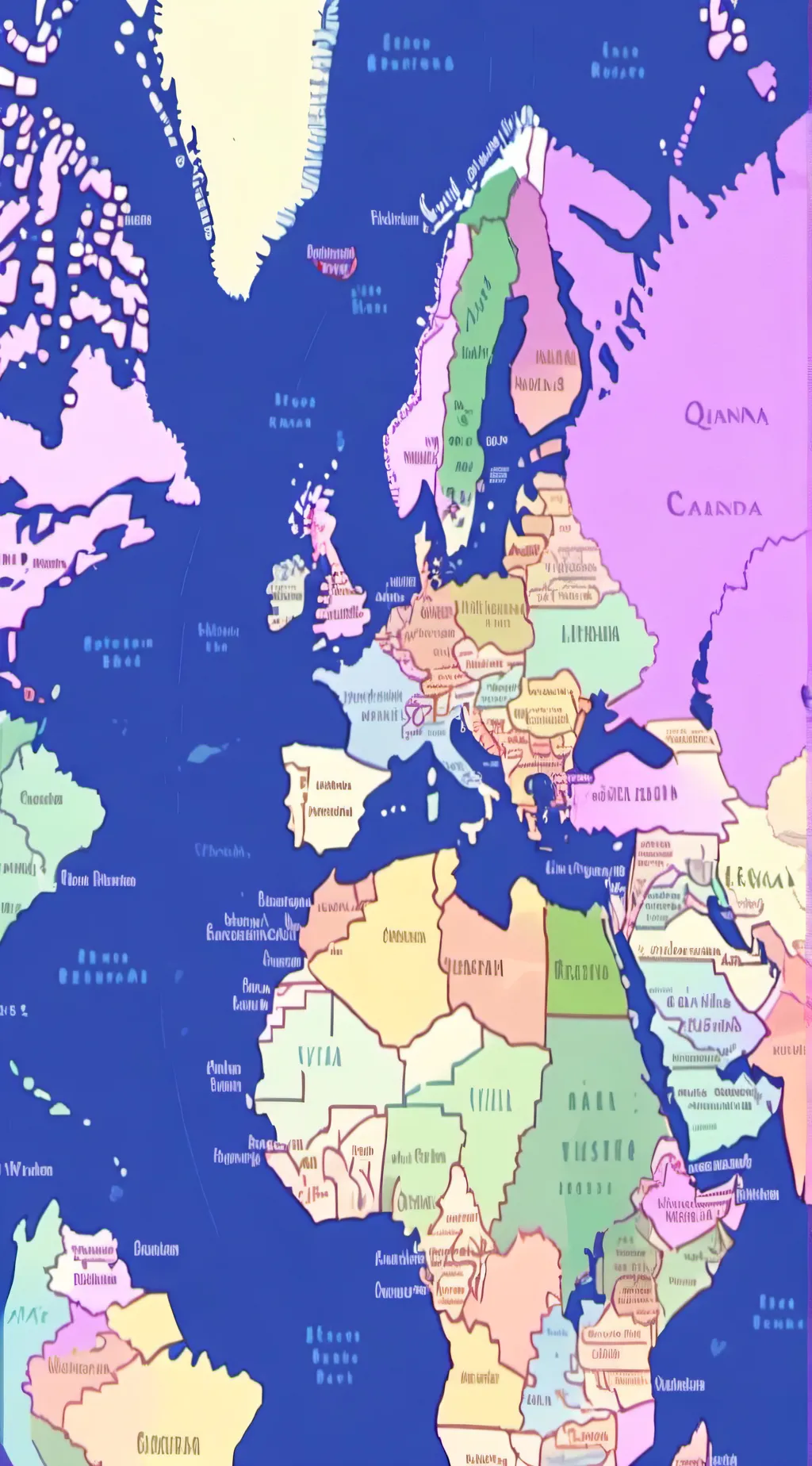 ai character: Countries background