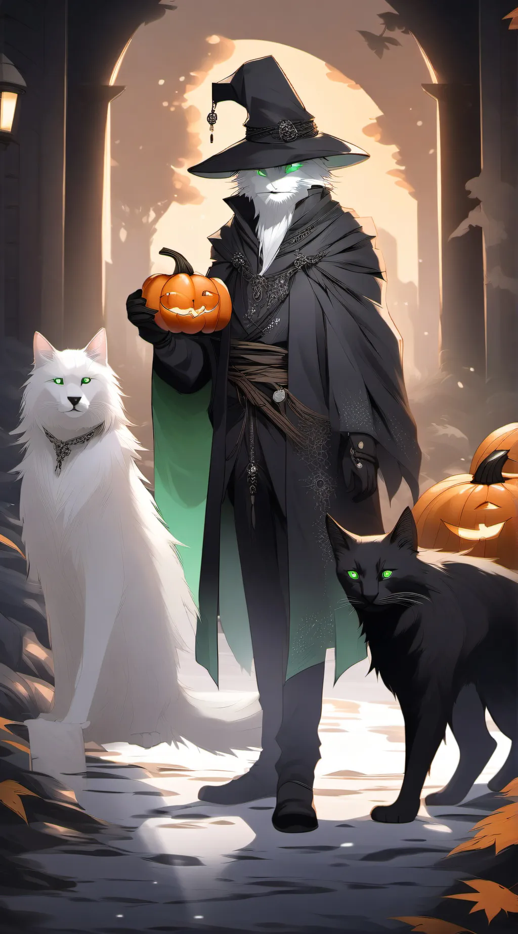 ai character: Pumpkin background