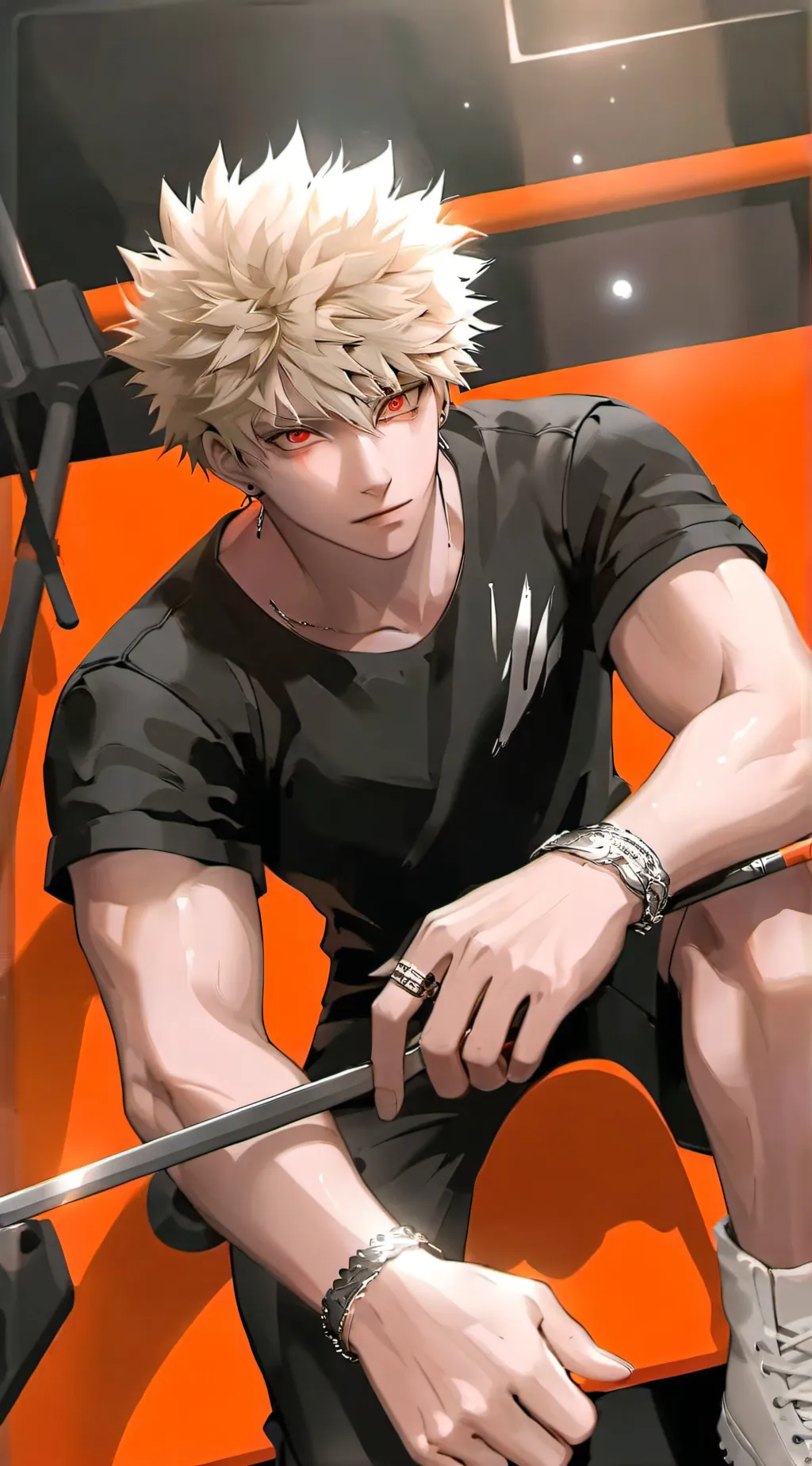 ai character: Katsuki Bakugo background