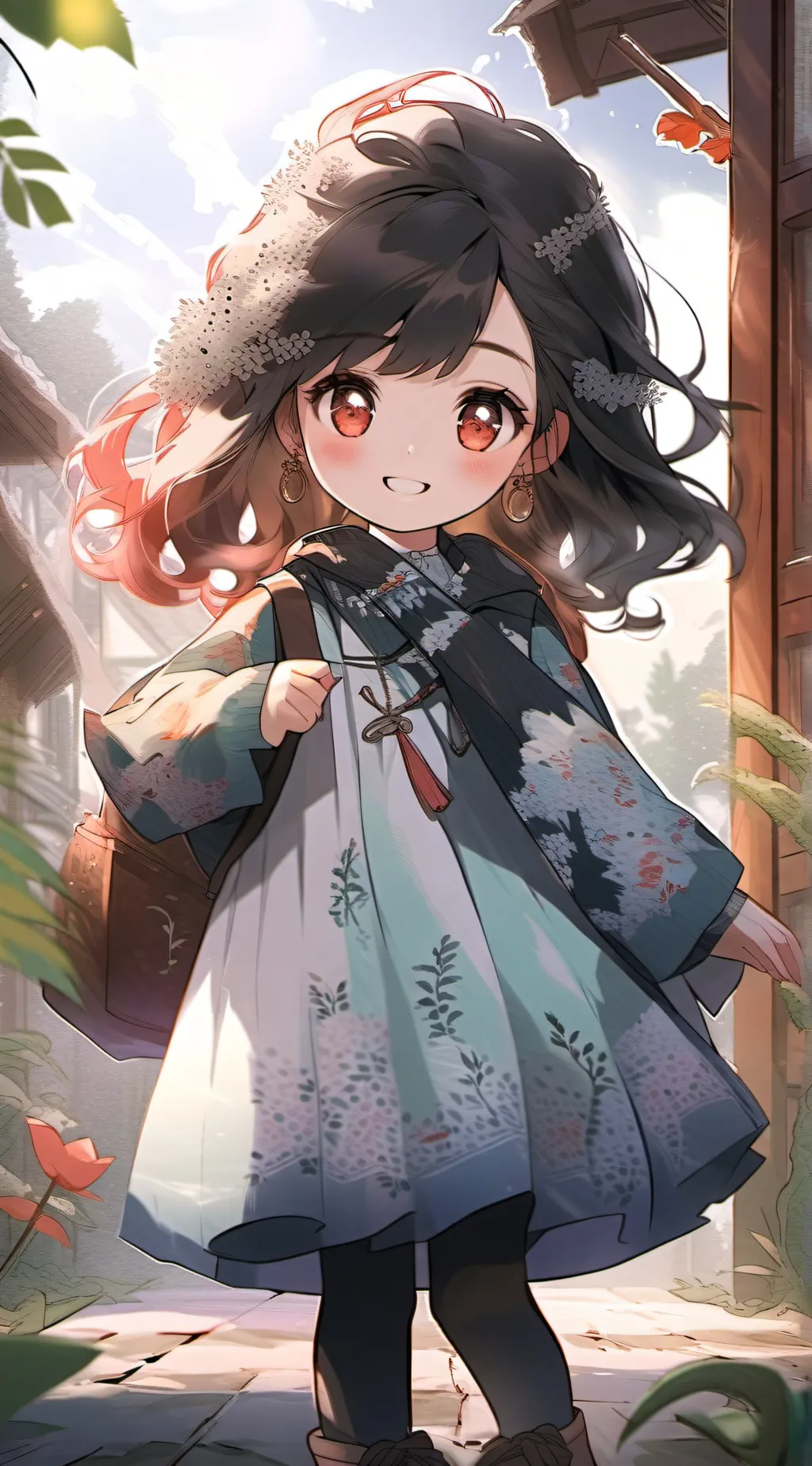 ai character: Little girl, Emma  background