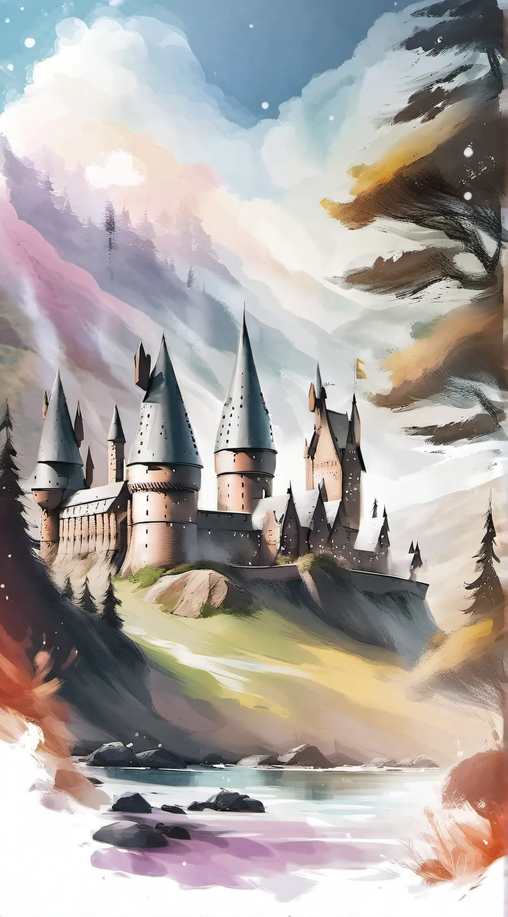 ai character: hogwart ,squidgame background