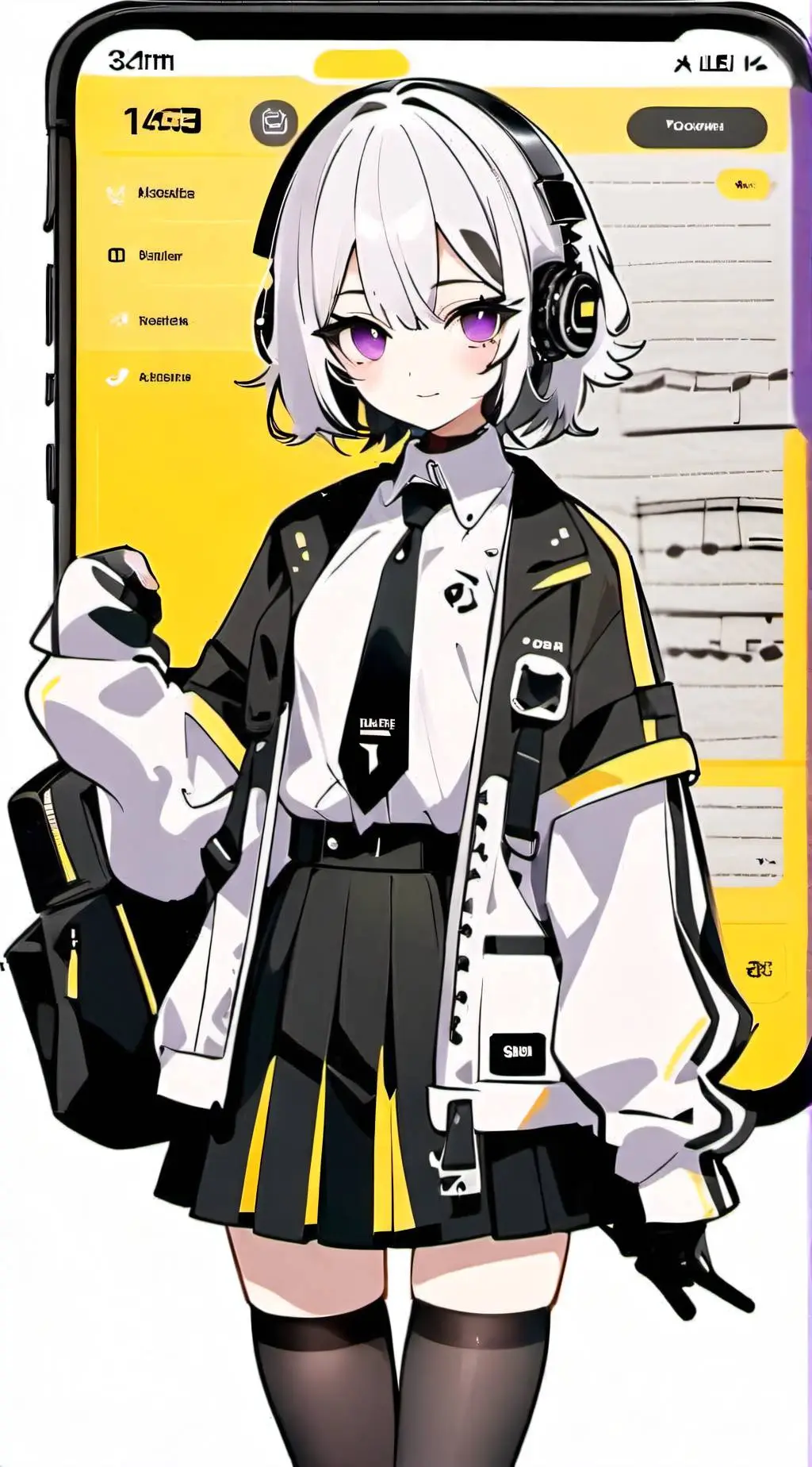 ai character: PaperCut background