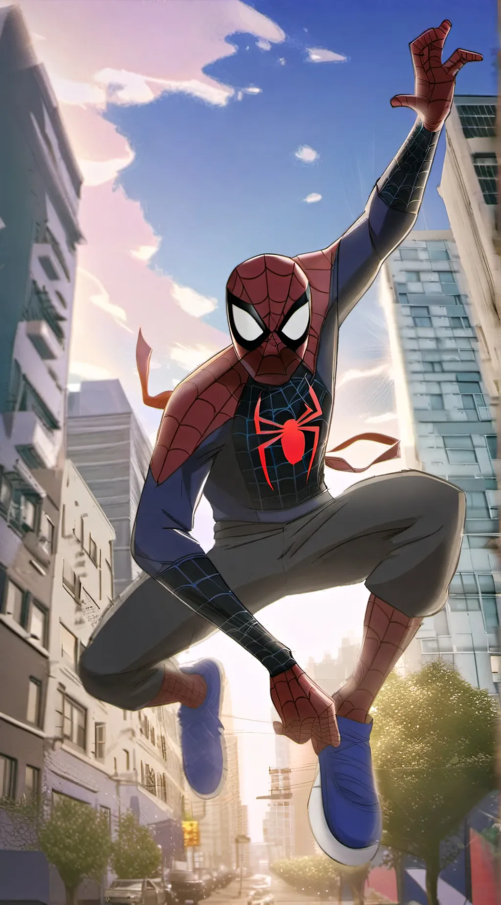 ai character: Miles Morales  background