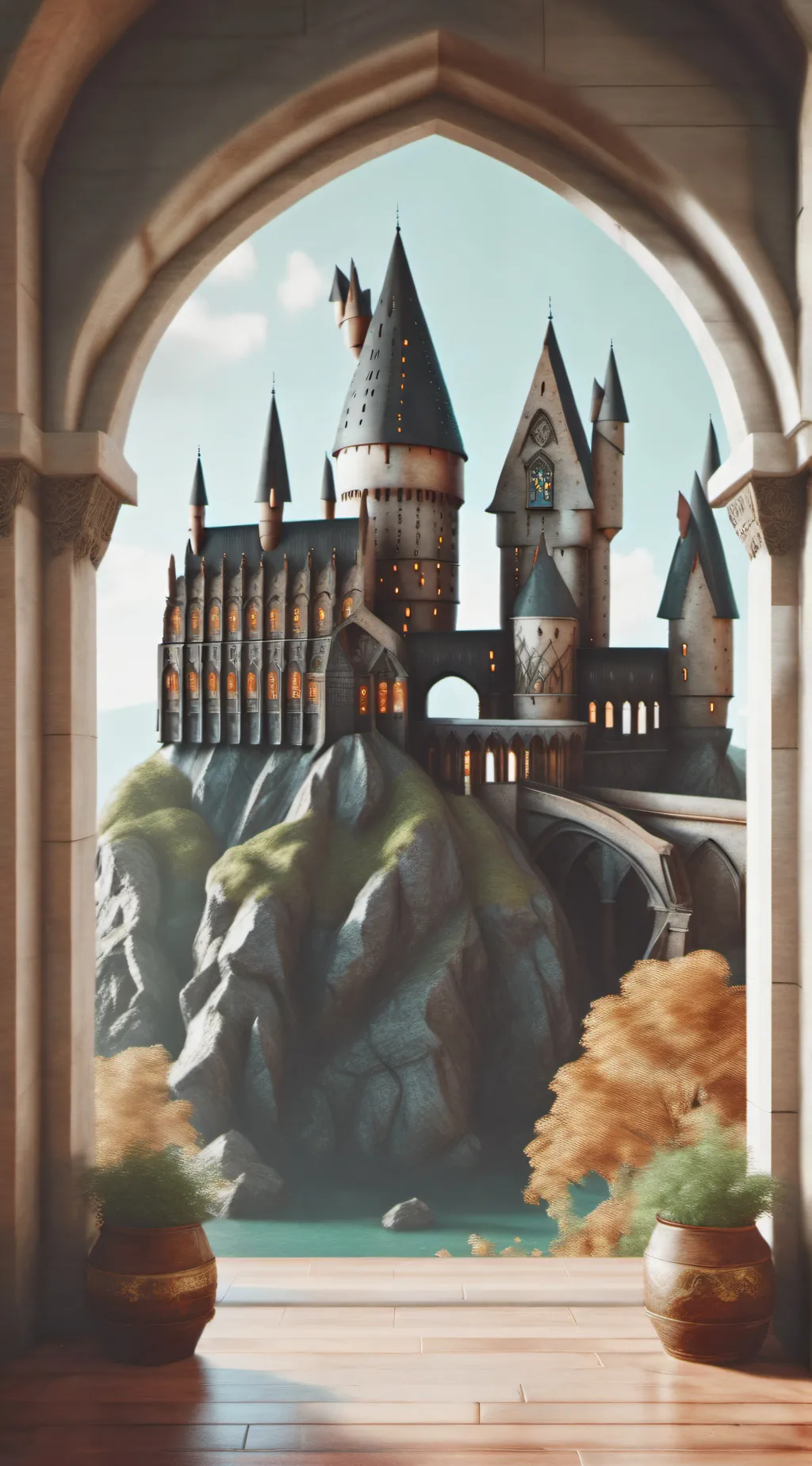 ai character: Hogwarts  background