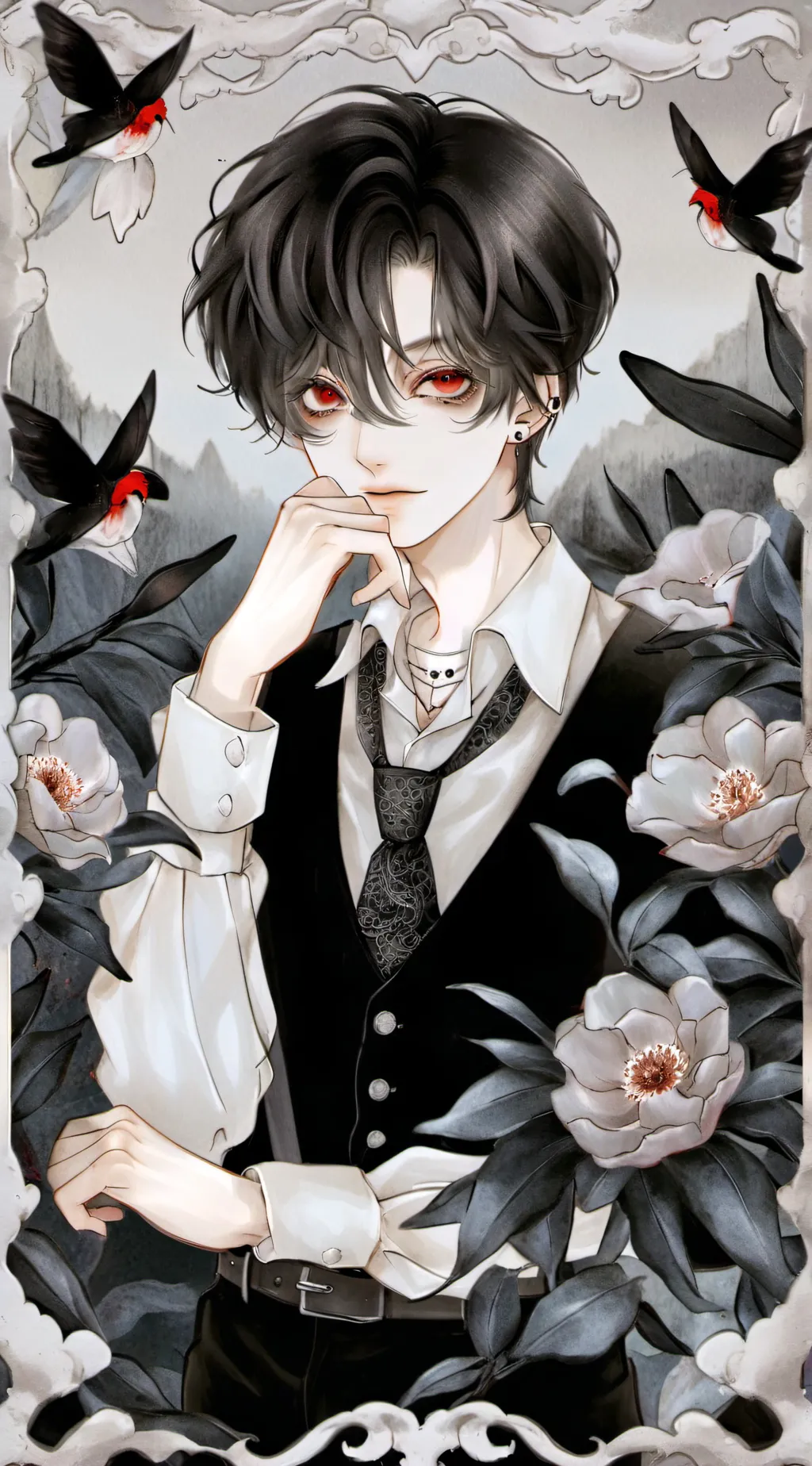 ai character: Alex🔪🩷 background