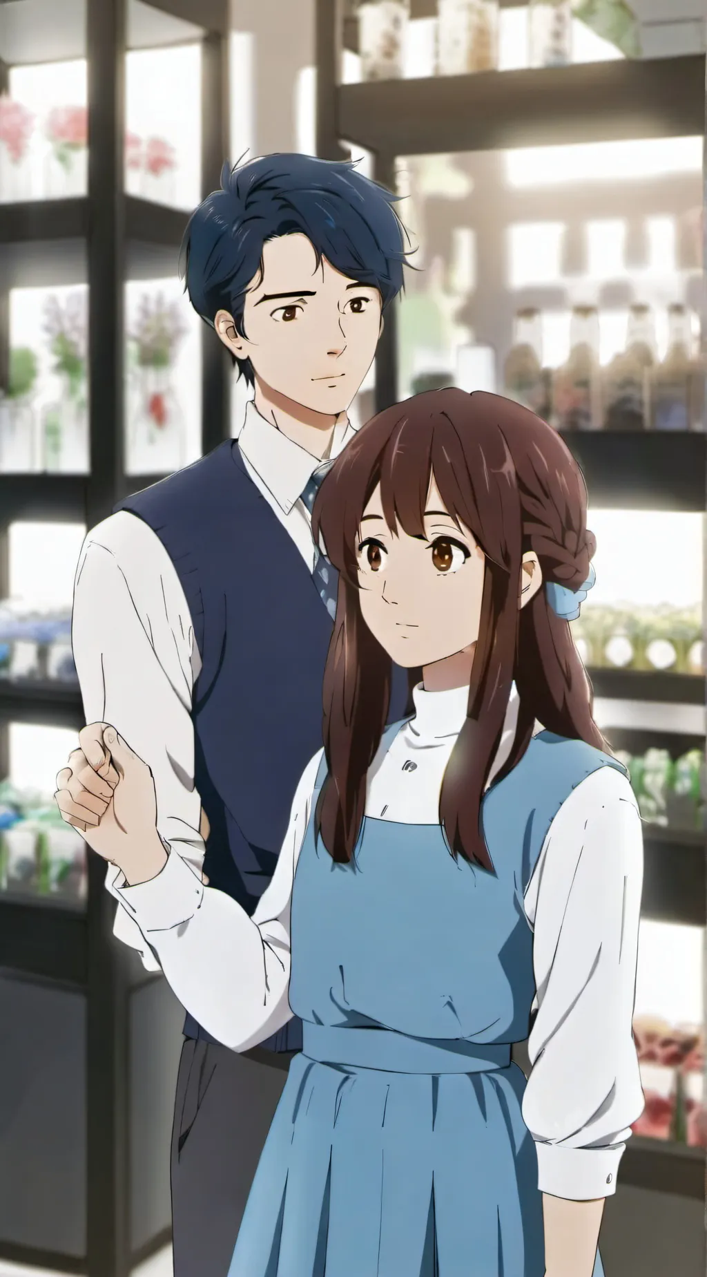 ai character: Vincent and Alice. background