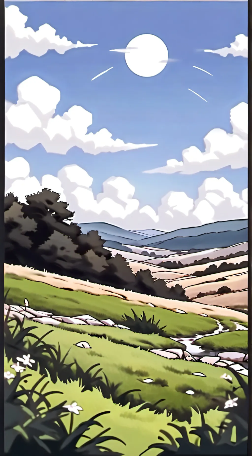 ai character: grass background