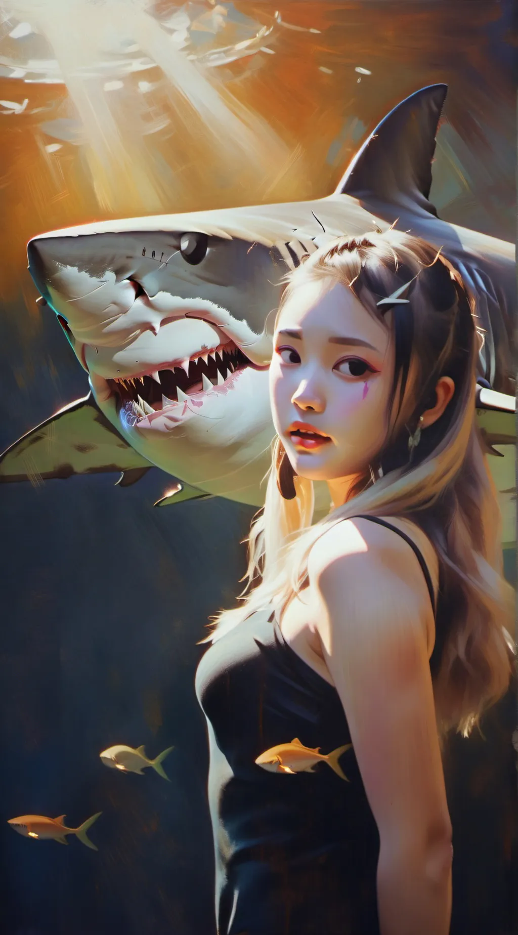 ai character: cindy {☆.🦈 background