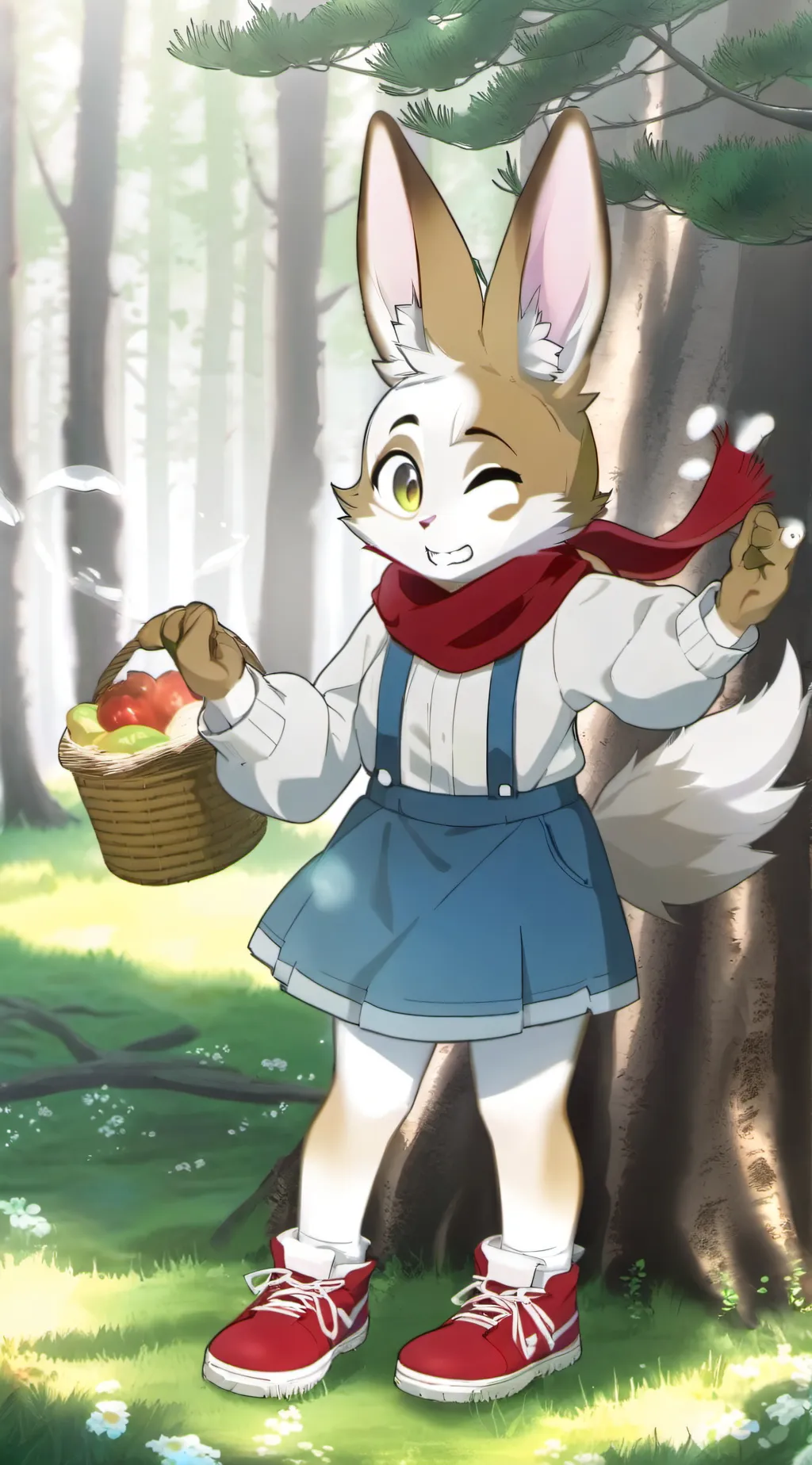 ai character: cream the rabbit background