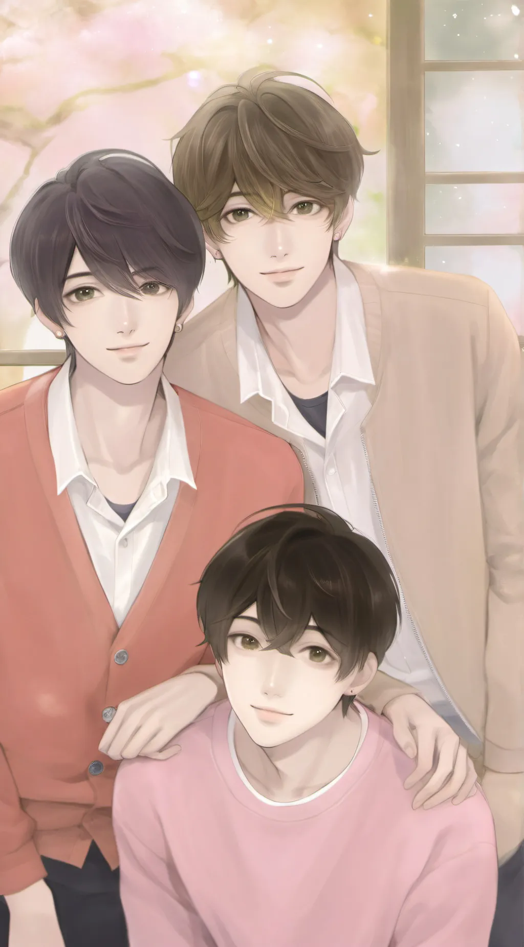 ai character: Arata&Haruto&Mirai background