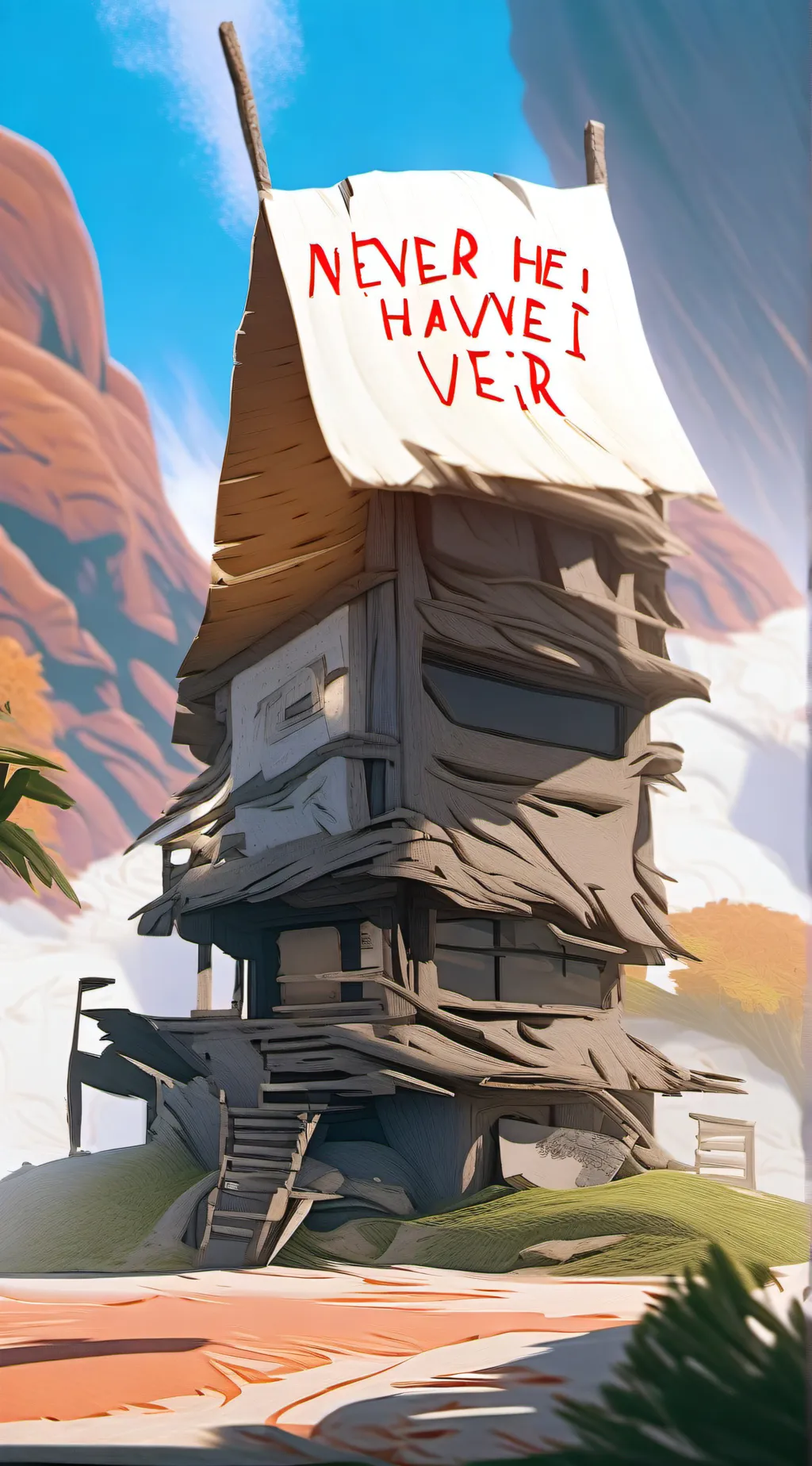 ai character: Never have I ever background