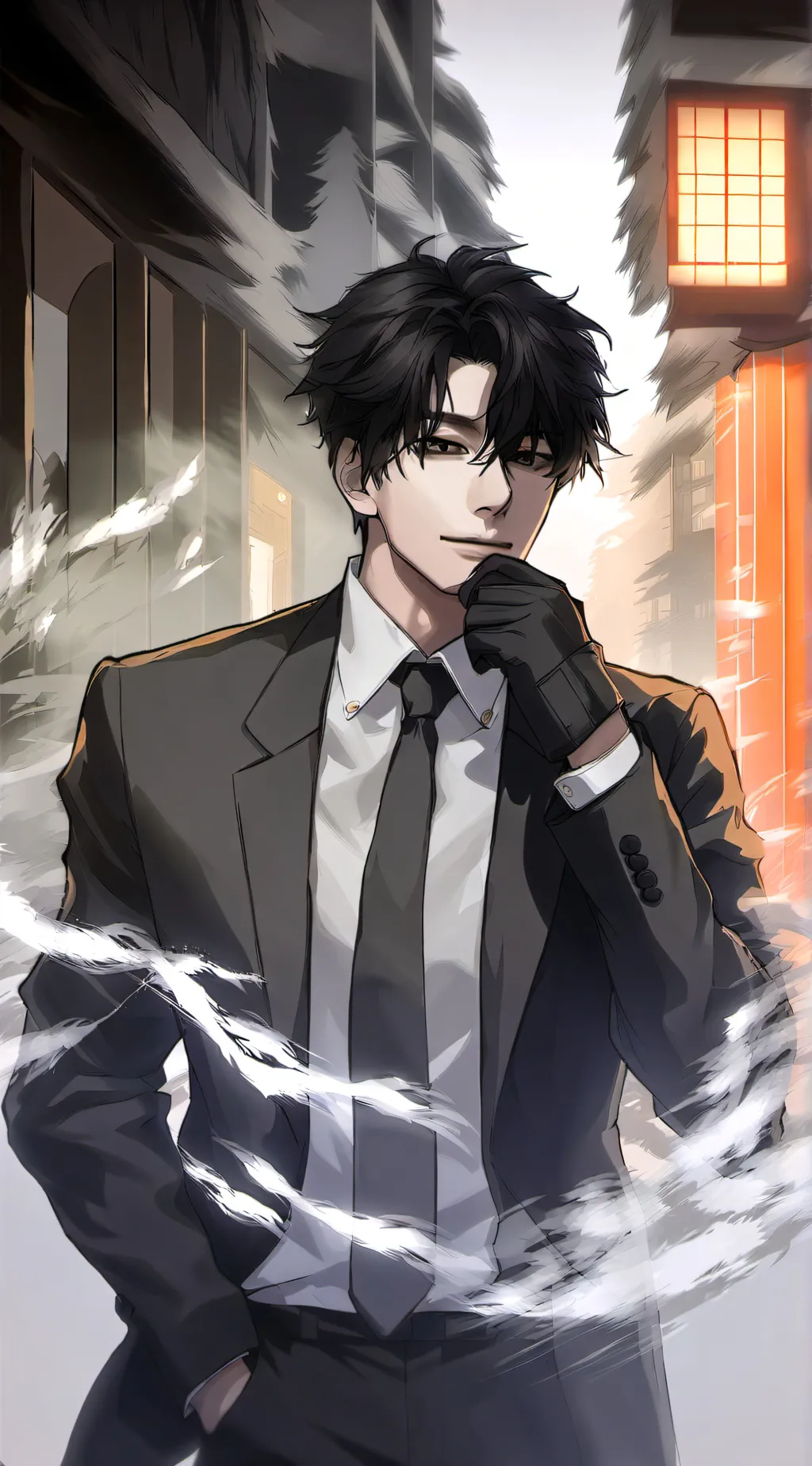 ai character: Shaun  background