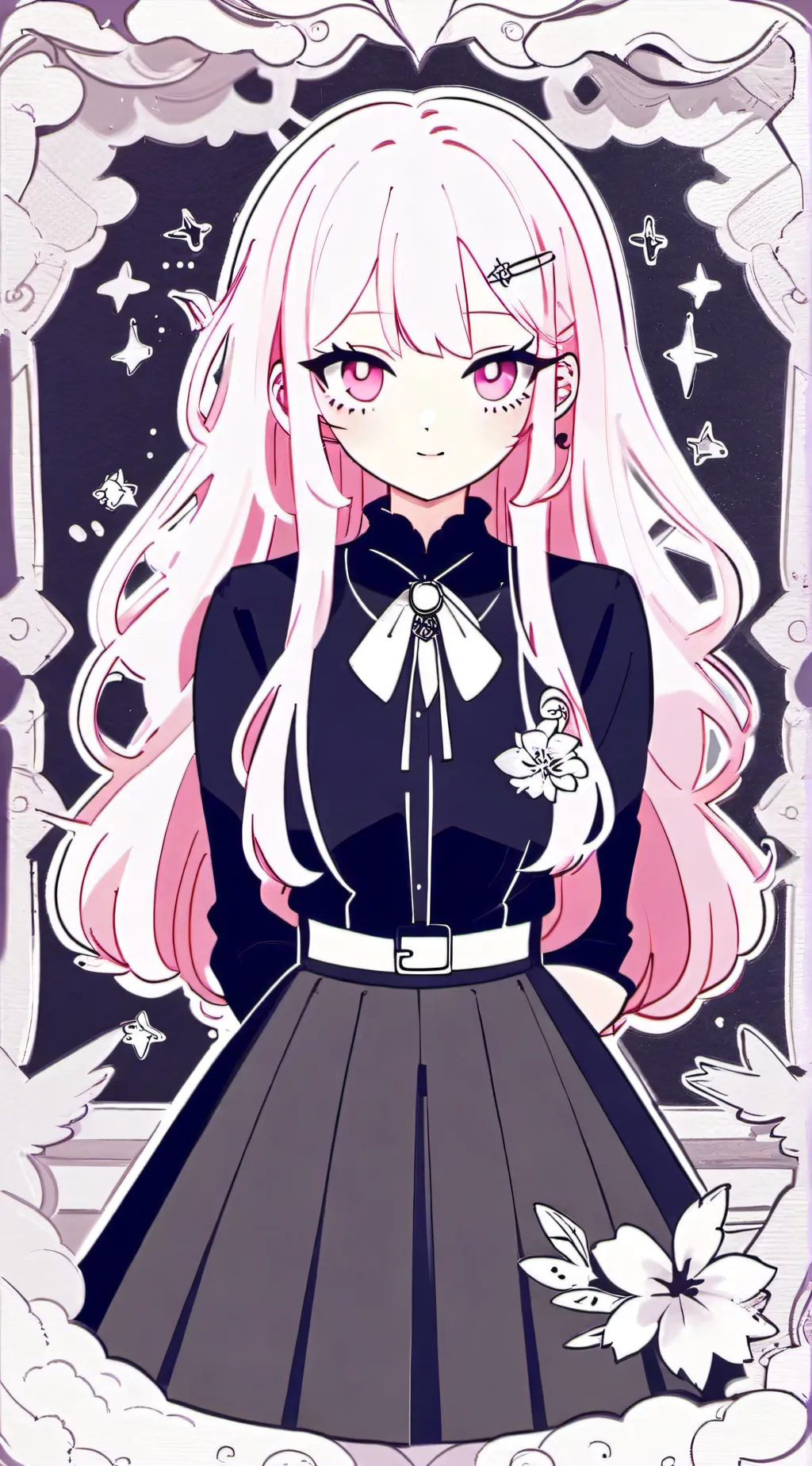 ai character: Miss Lunar (My Oc) background