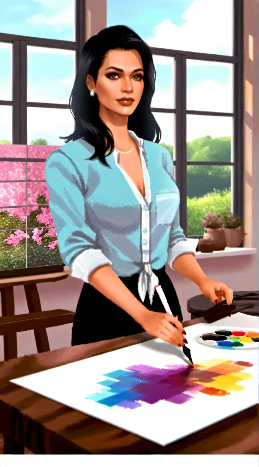 ai character: Luna background