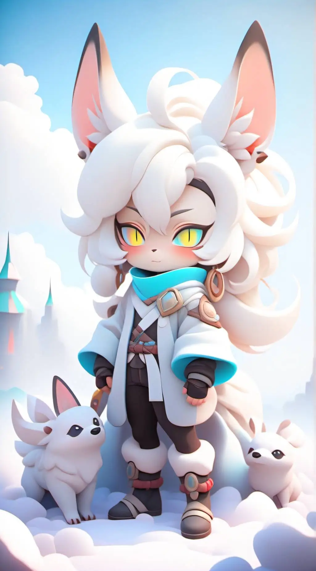 ai character: Snowy background