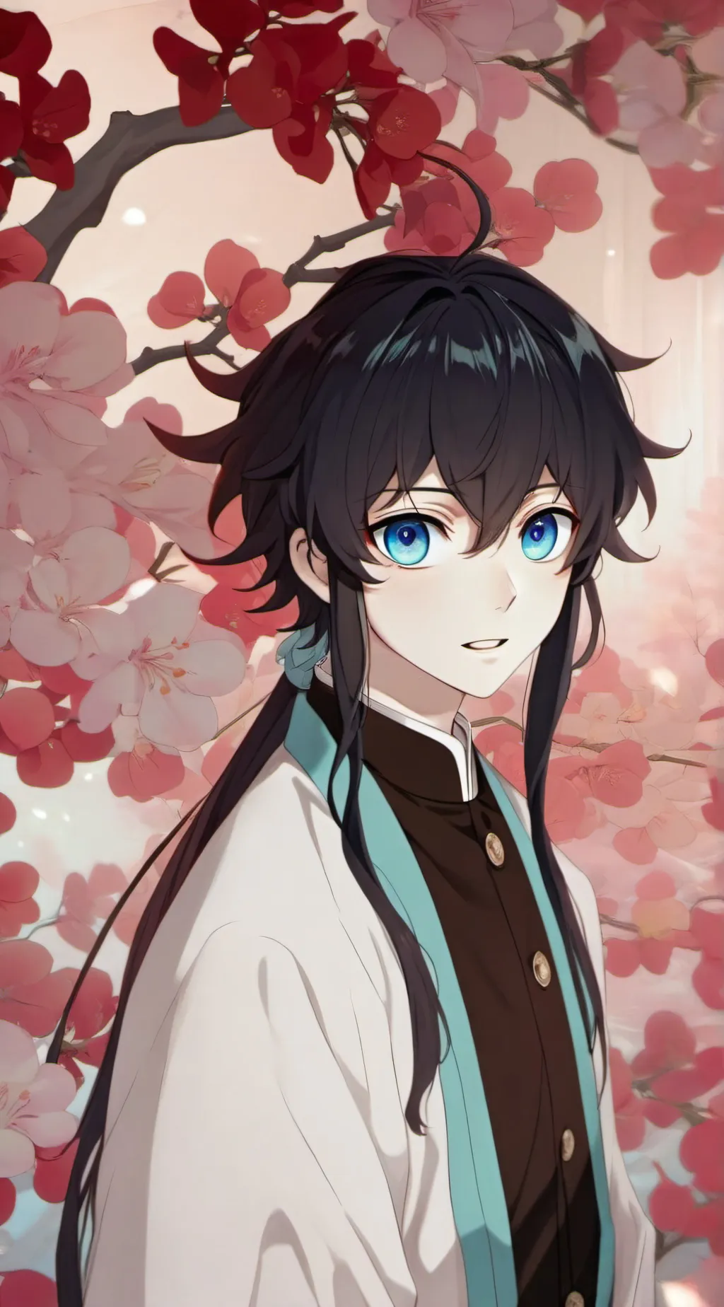 ai character: tokito Muichiro  background