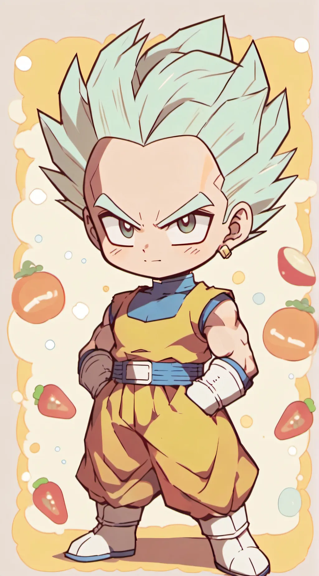 ai character: Chibi vegeta  background