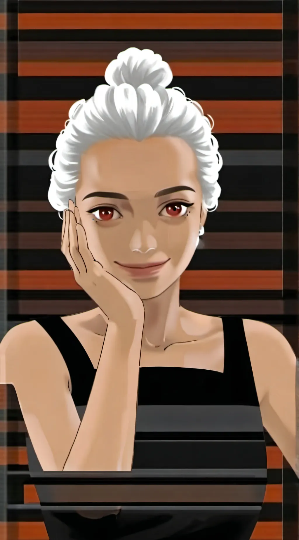 ai character: stormy background