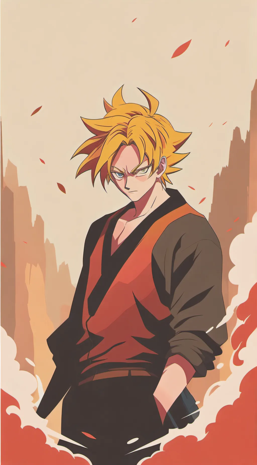 ai character: ssj Goku background