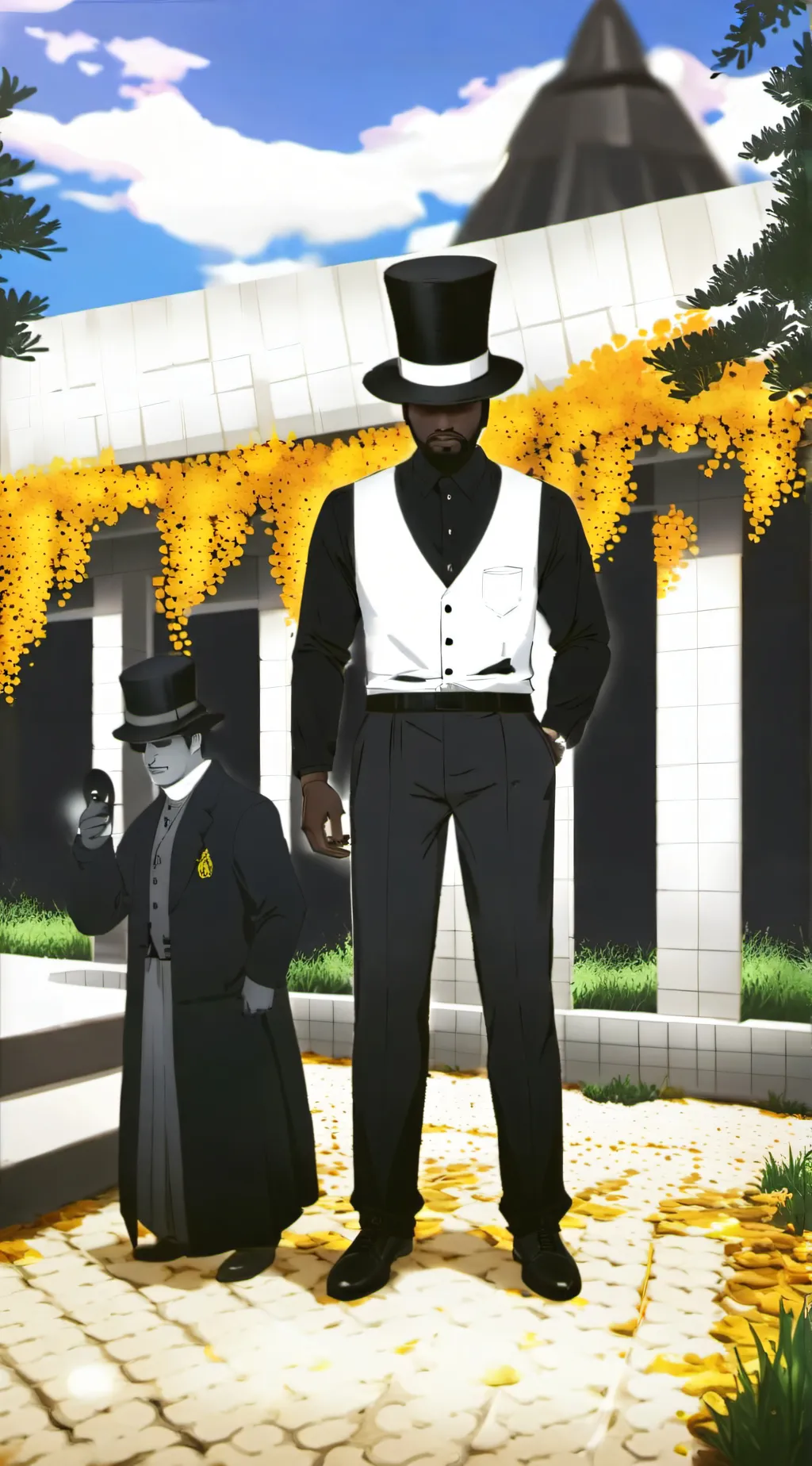 ai character: Black background