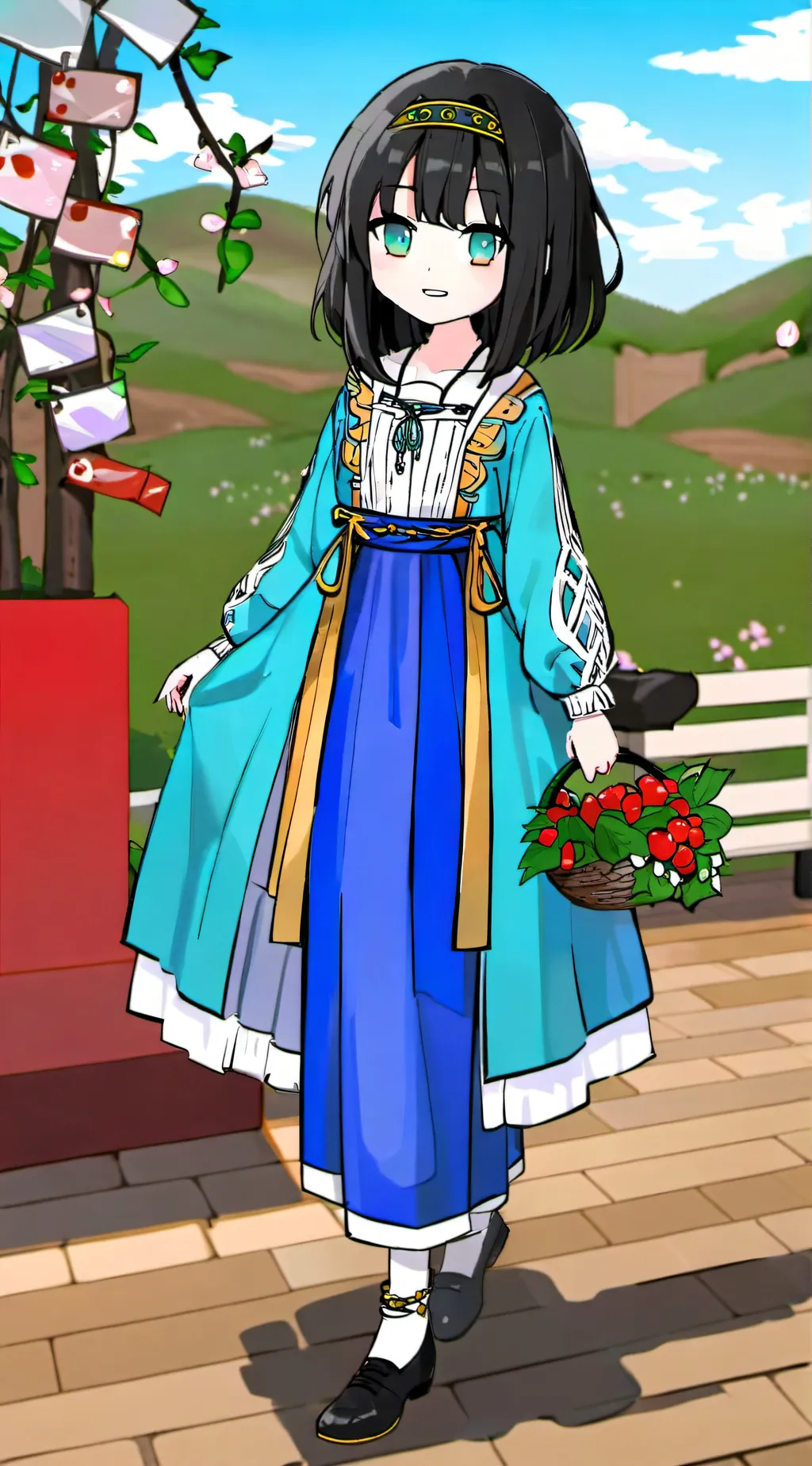 ai character: funneh Christmas⛄🌲 background