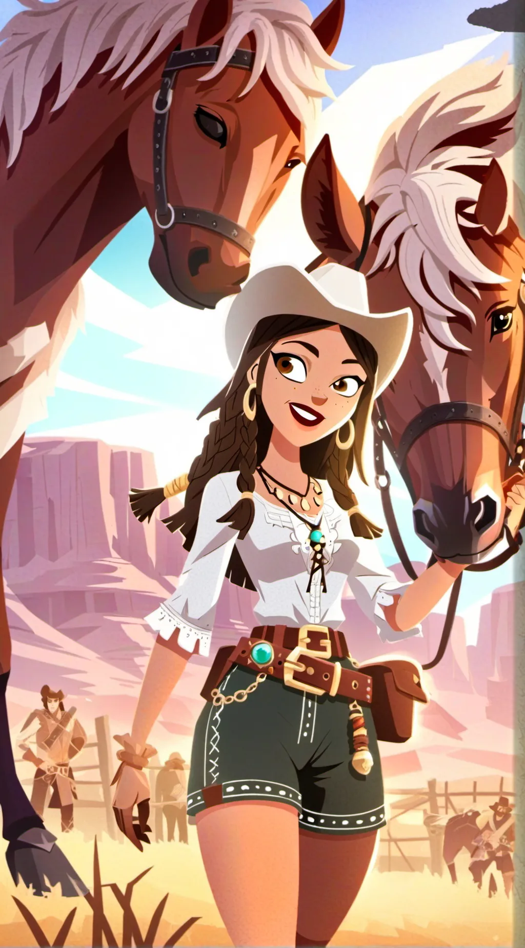 ai character: Courtney background