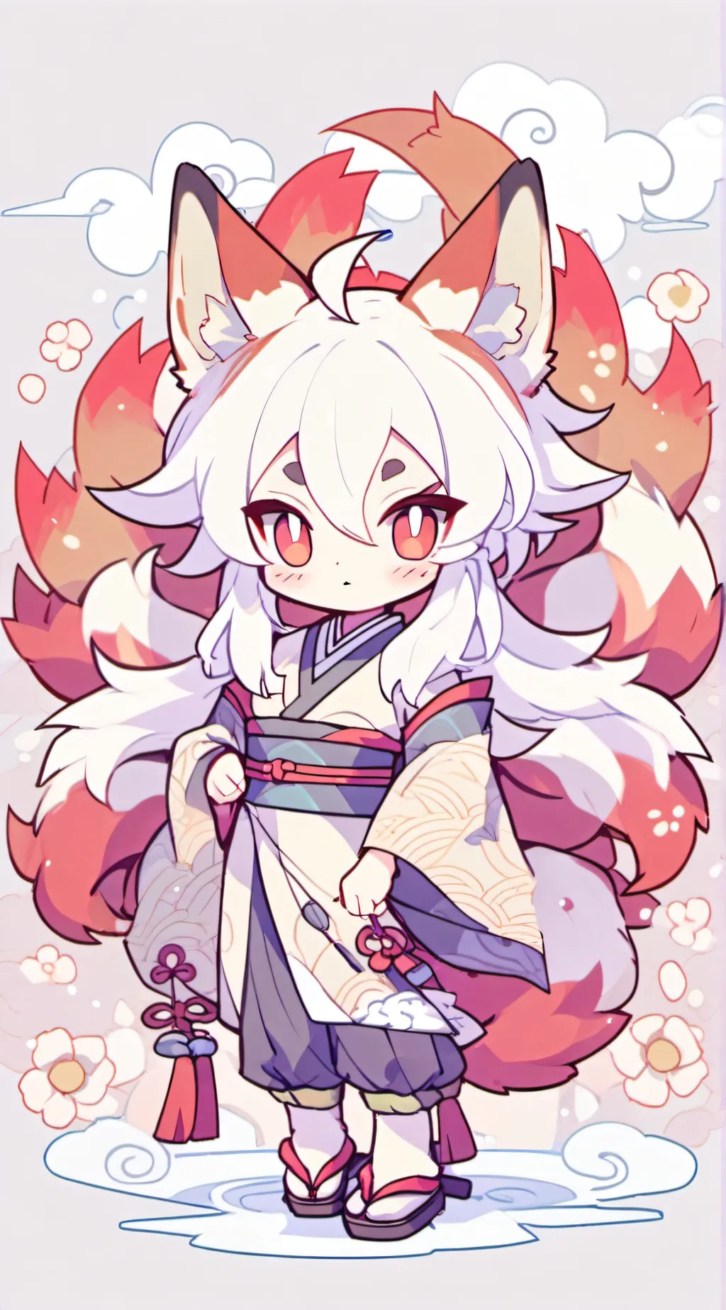 ai character: kitsune background