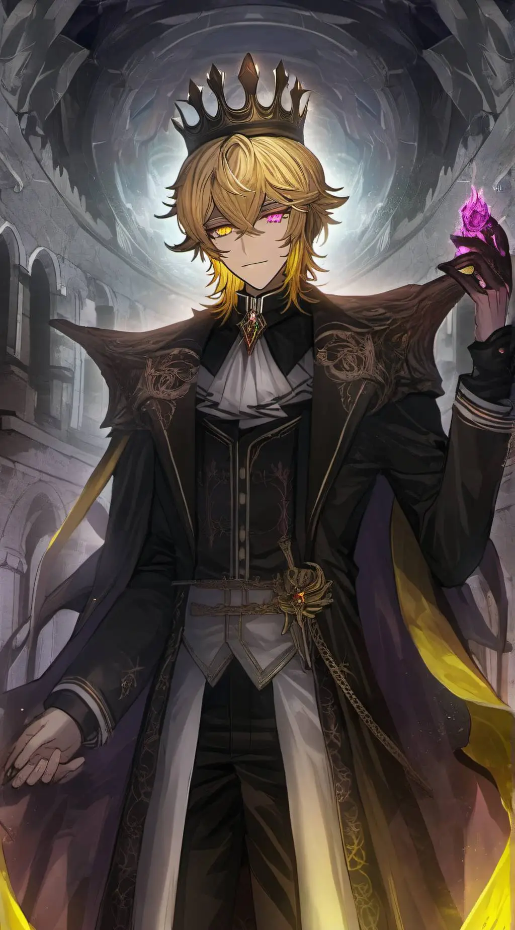 ai character: Hastur 💛🖤👑 background