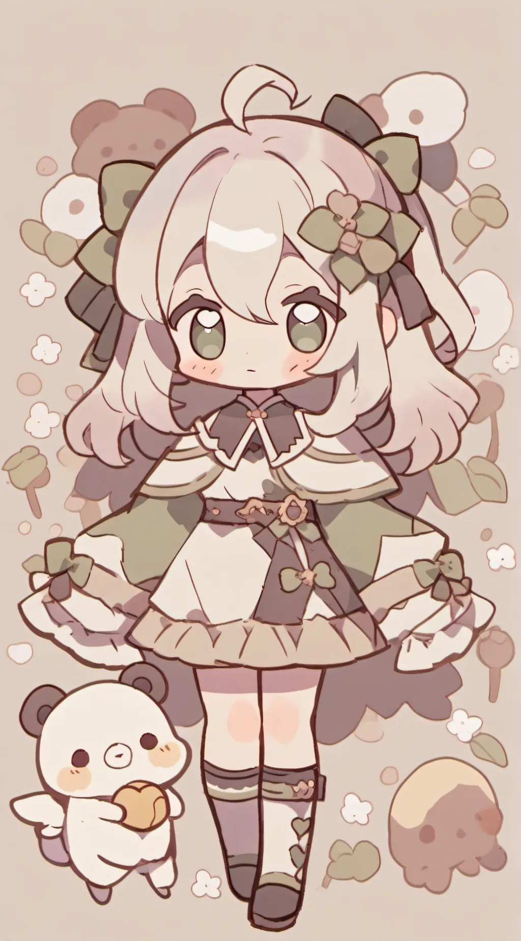 ai character: tv woman  background