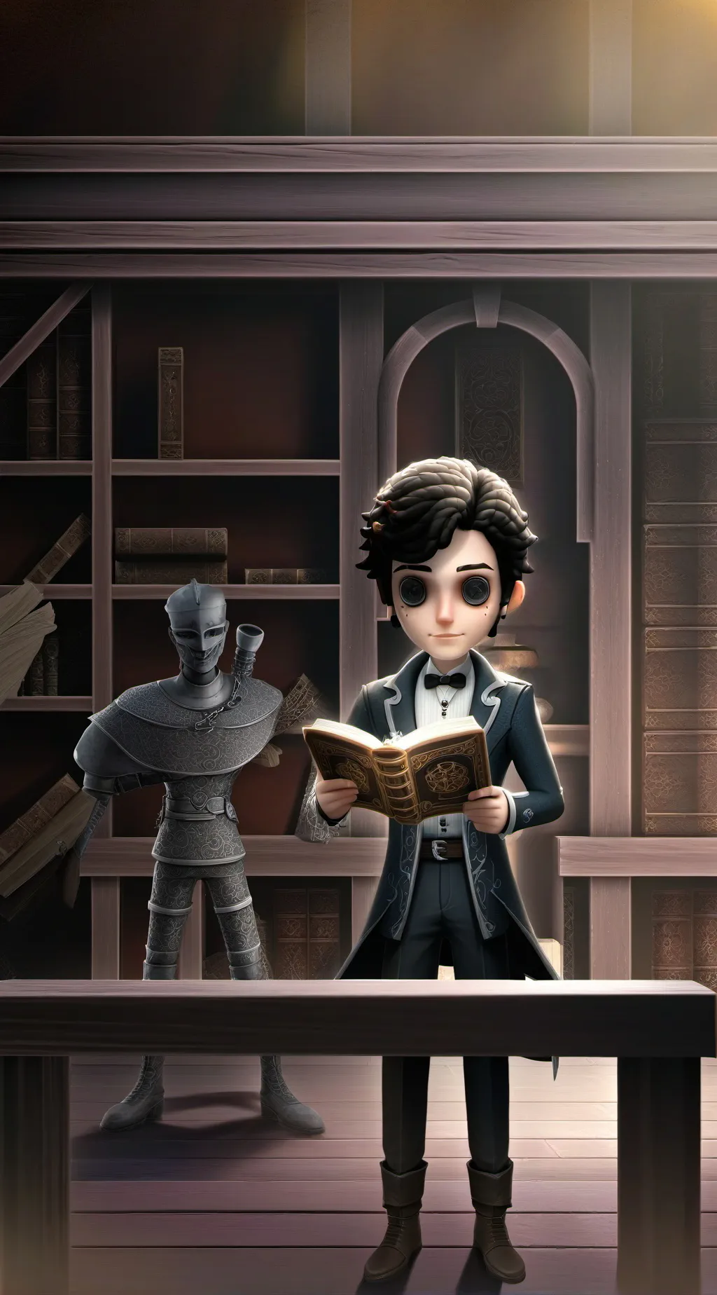 ai character: HH horrormovie background