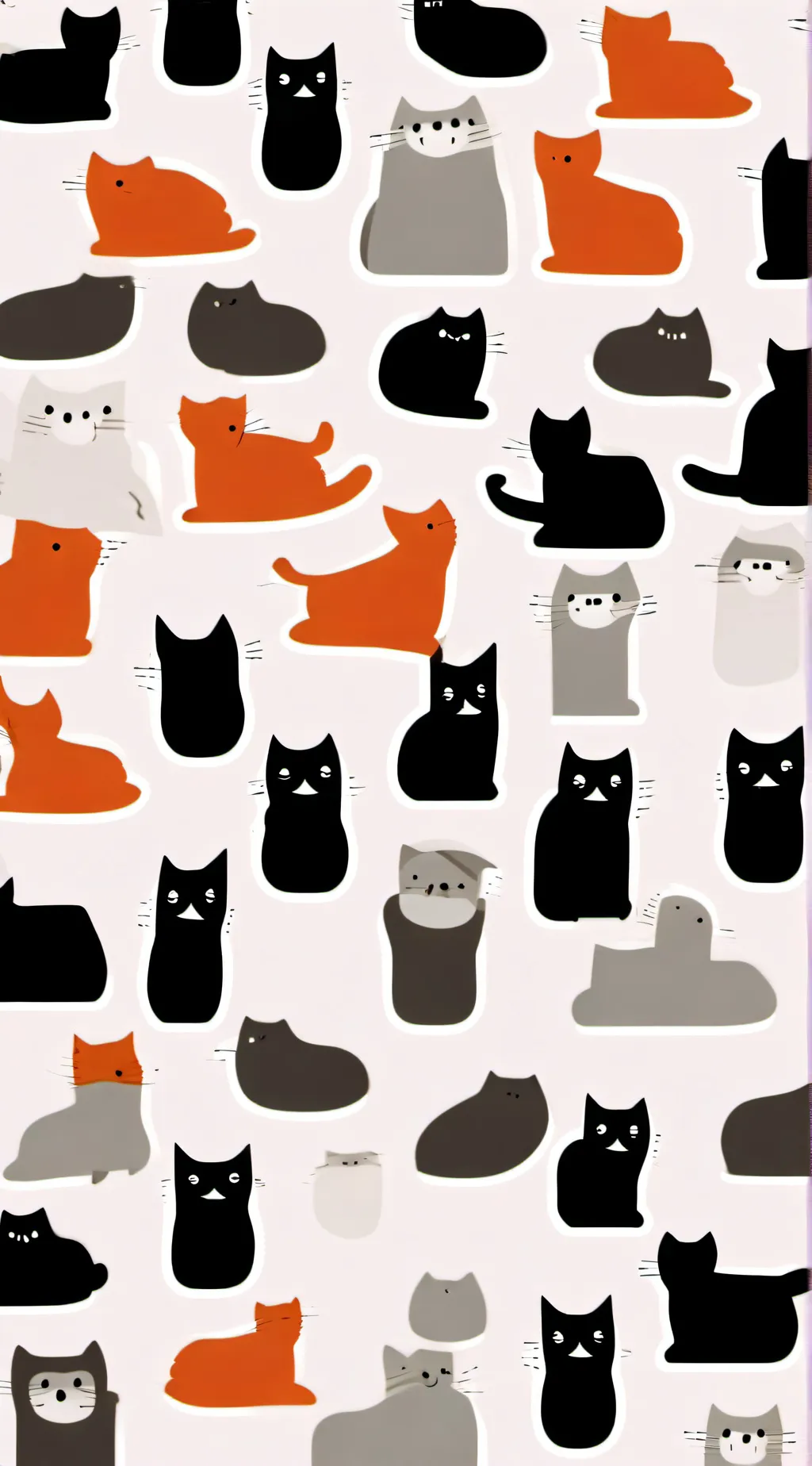 ai character: kawaii cats background