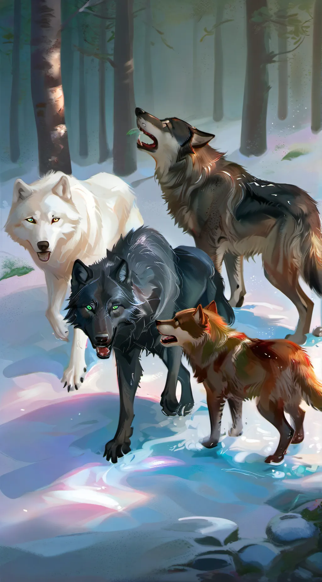 ai character: wolf pack background